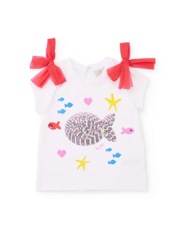 TucTuc Magliette t-shirt pesce maglia bianca