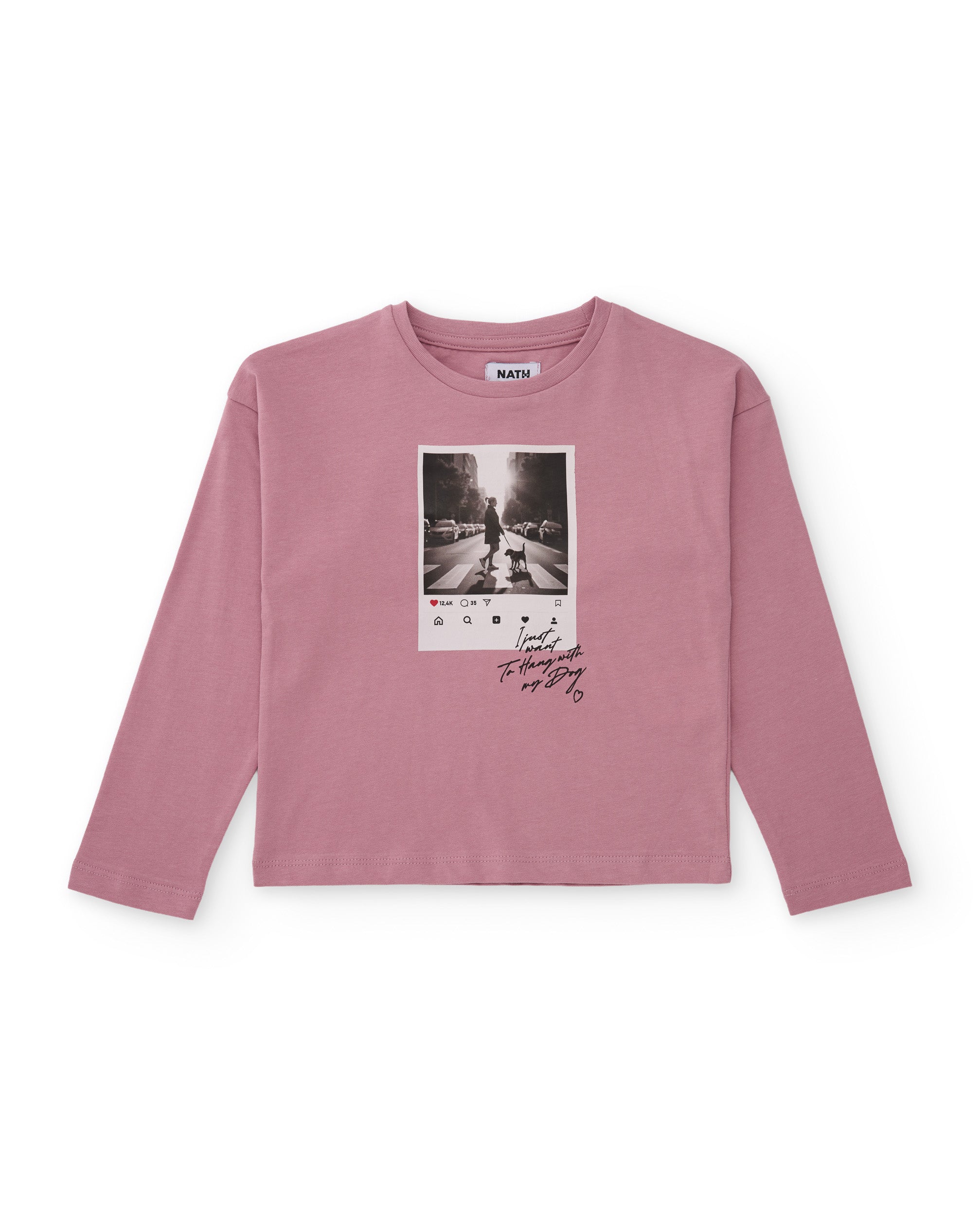TucTuc Magliette Maglia Bimba Rosa Maniche Lunghe Urbana