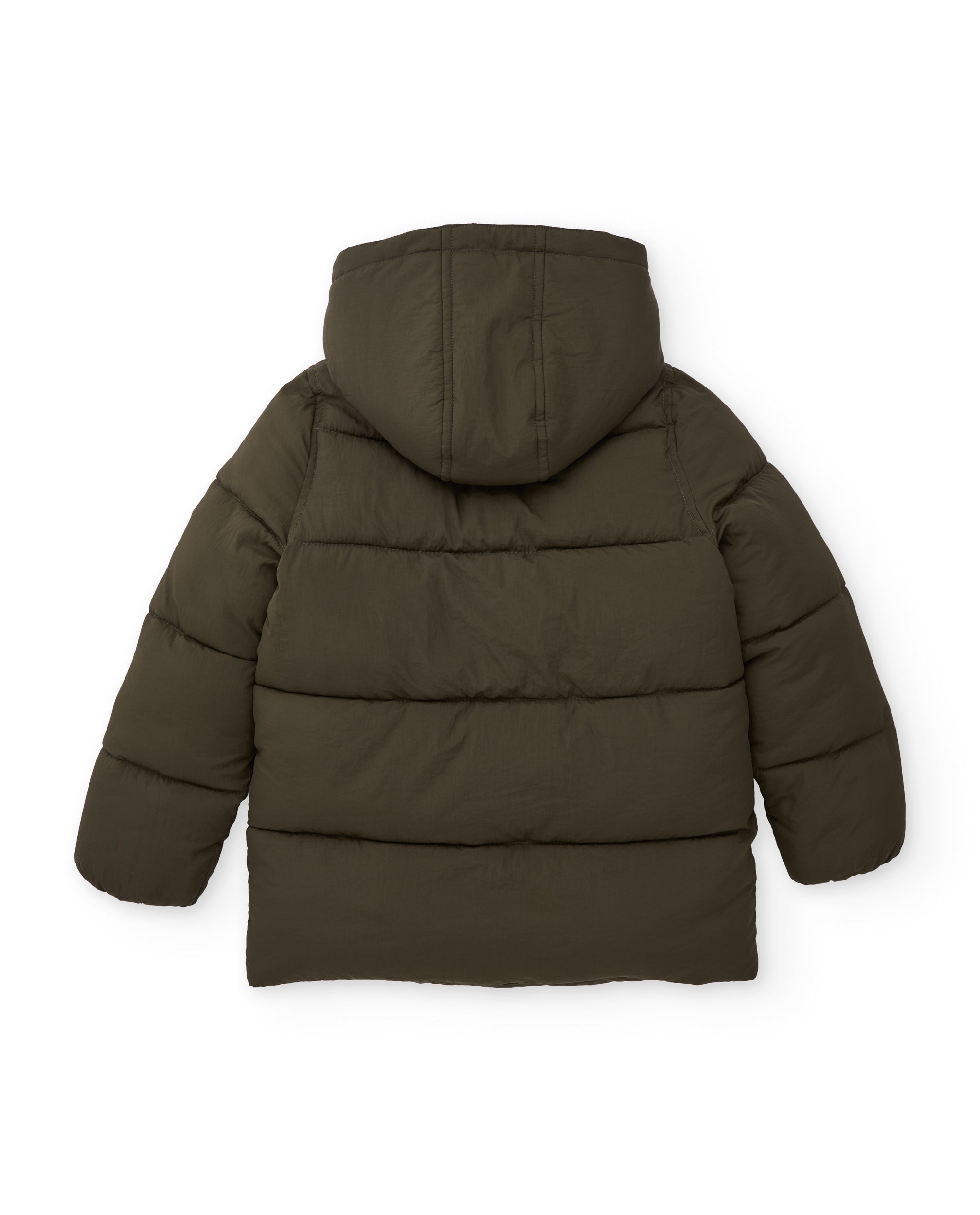 TucTuc Cappotti piumino bambino kaki cappuccio trapuntato