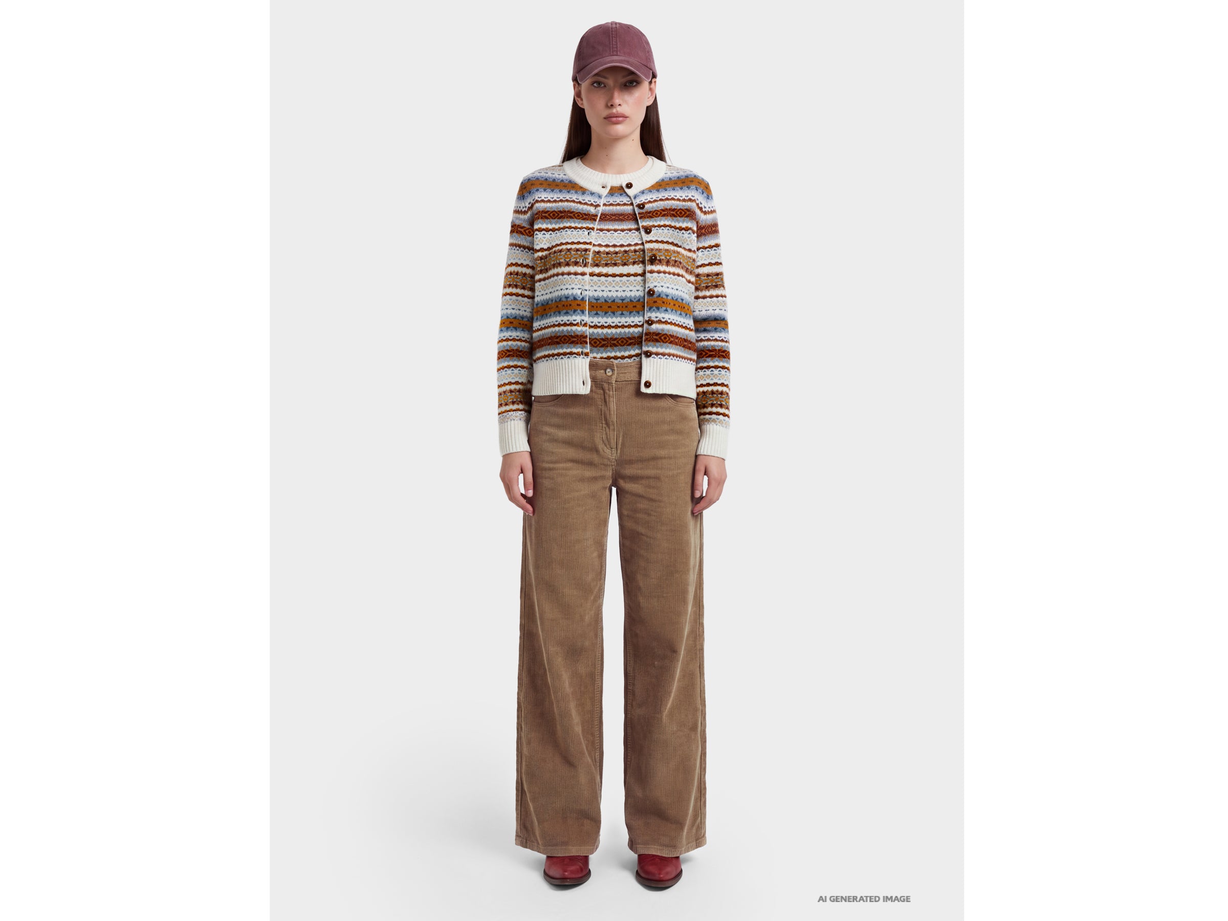 United Colors of Benetton Wool Blend Jacquard Cardigan donna lana M