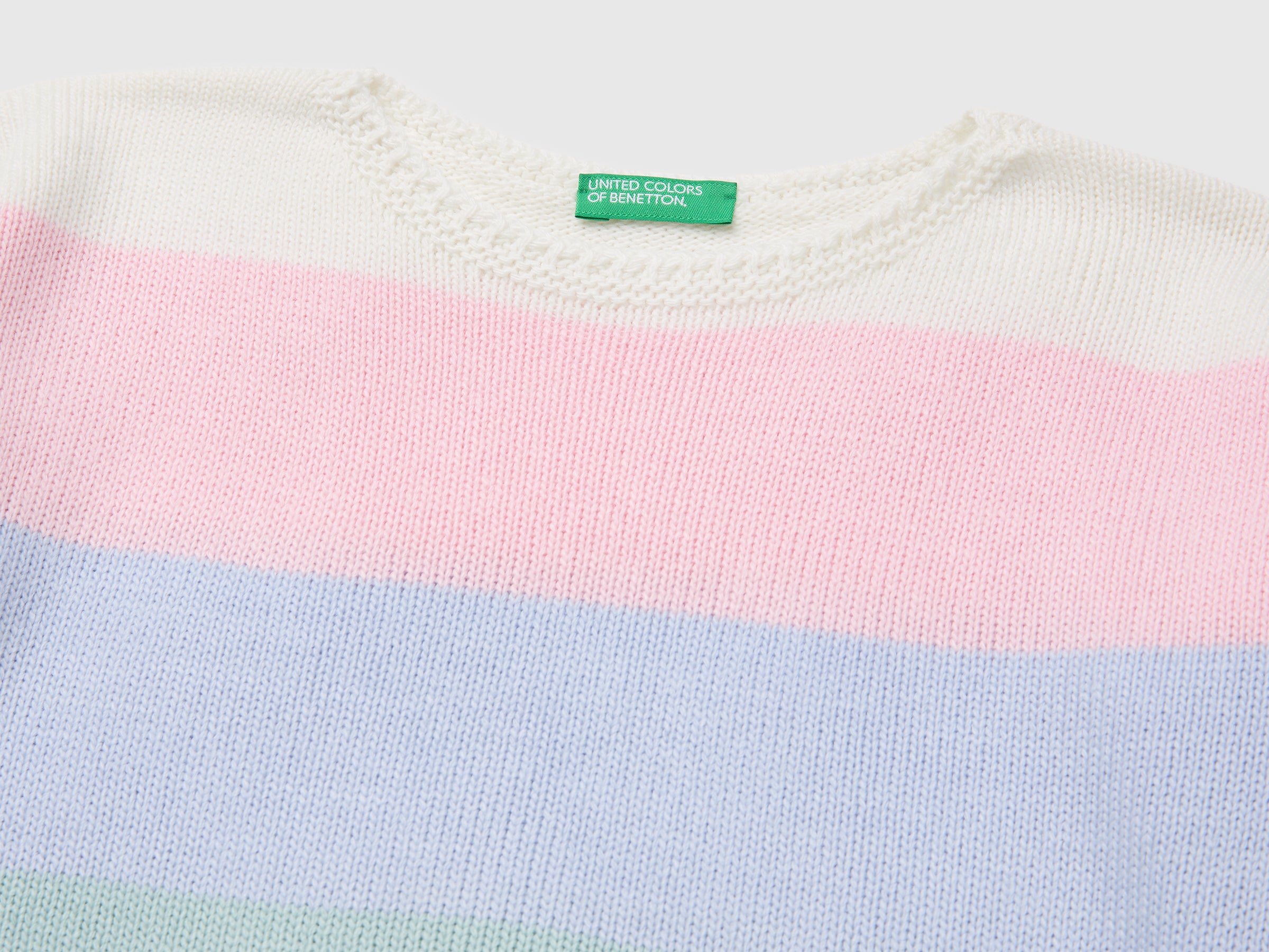 United Colors of Benetton Maglione Righe Boxy Multicolore M