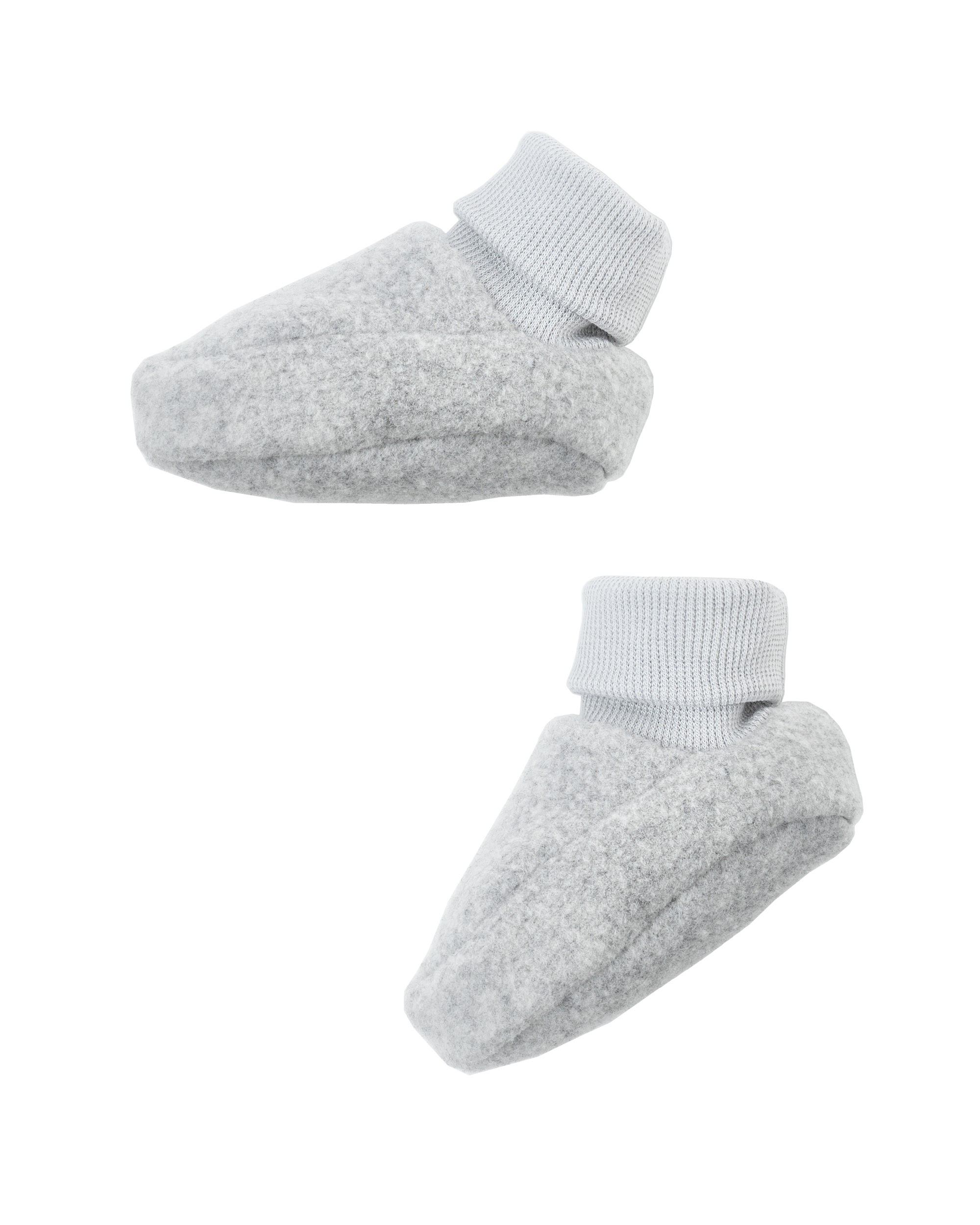 Woolly Organic Booties GOTS scarpine neonato cotone bio velour