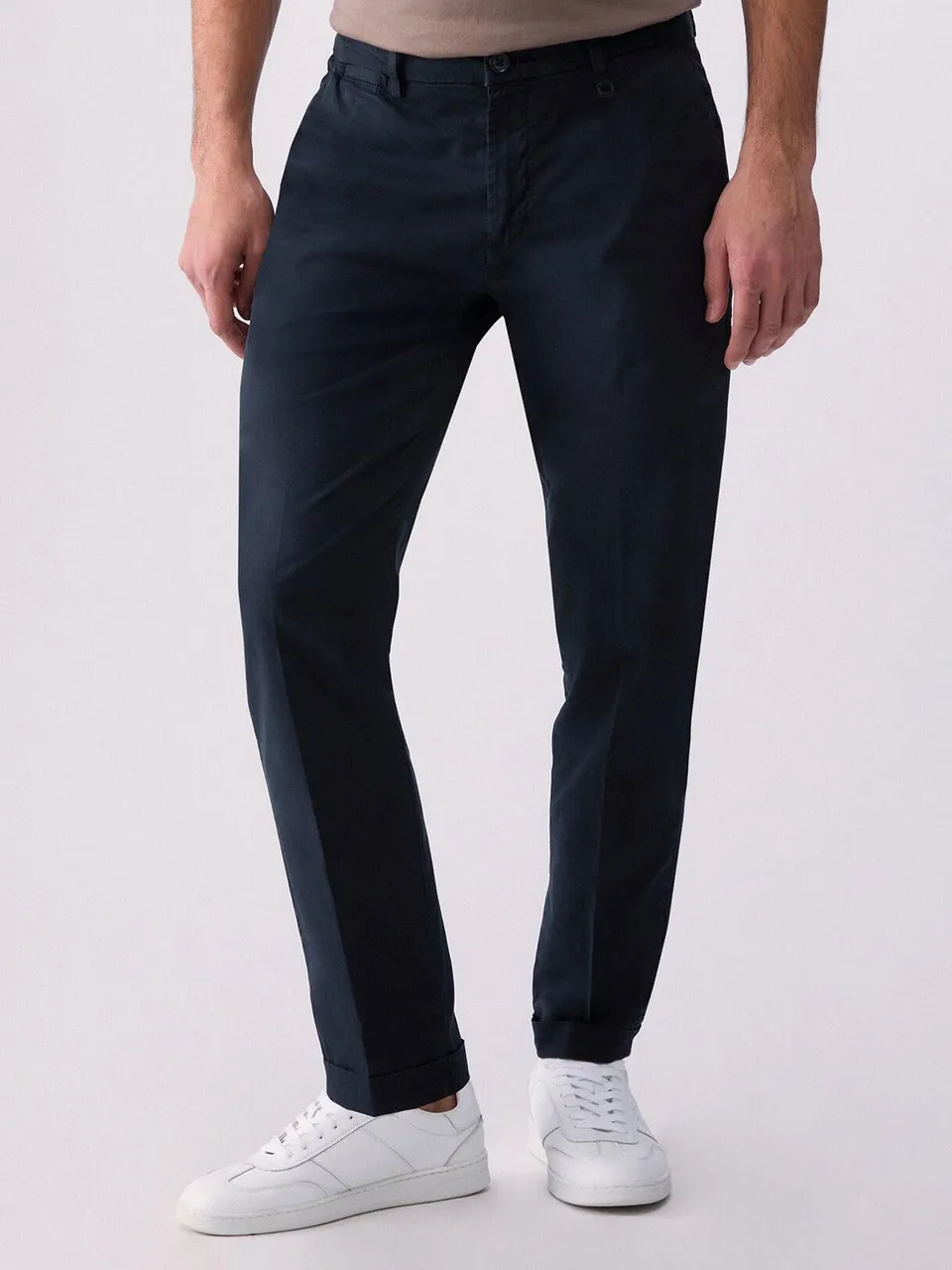 Liu Jo Pantaloni Chino Risvolto gabardina cotone