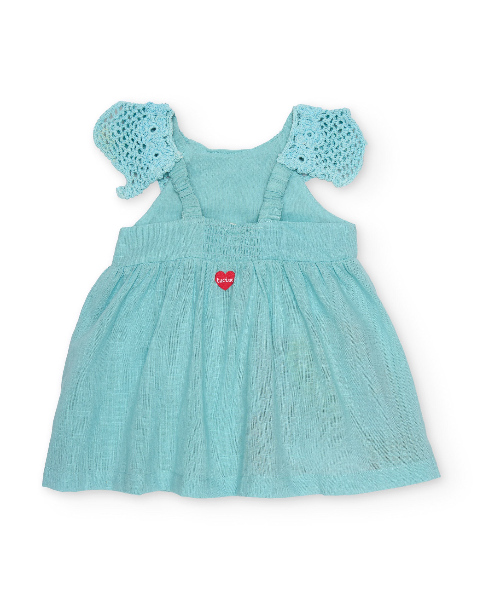 TucTuc Vestiti Vestito Bambina Turchese Uncinetto