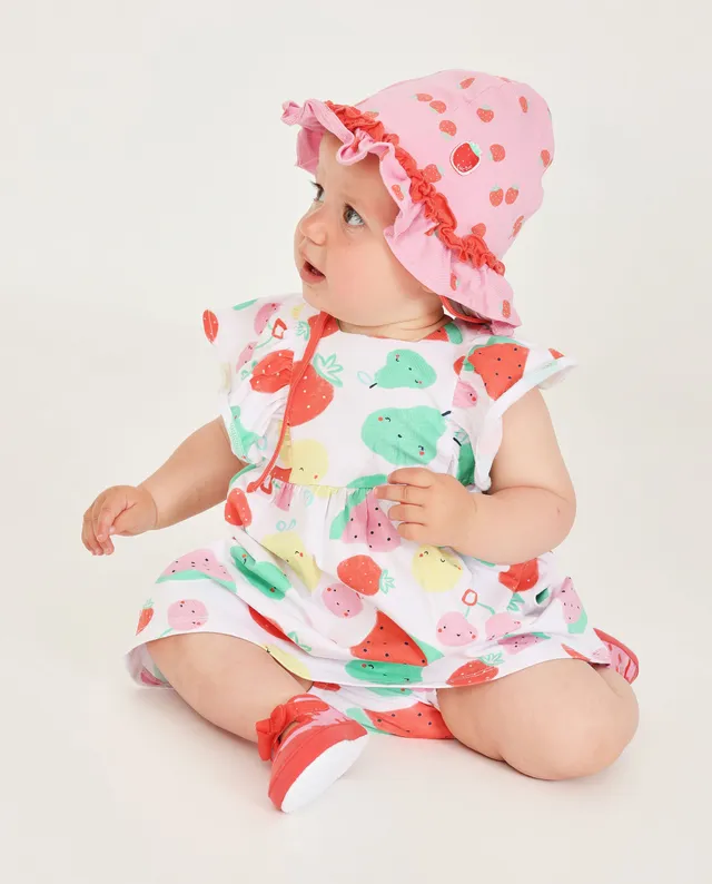 TucTuc Accessori cappellino neonata rosa fragole