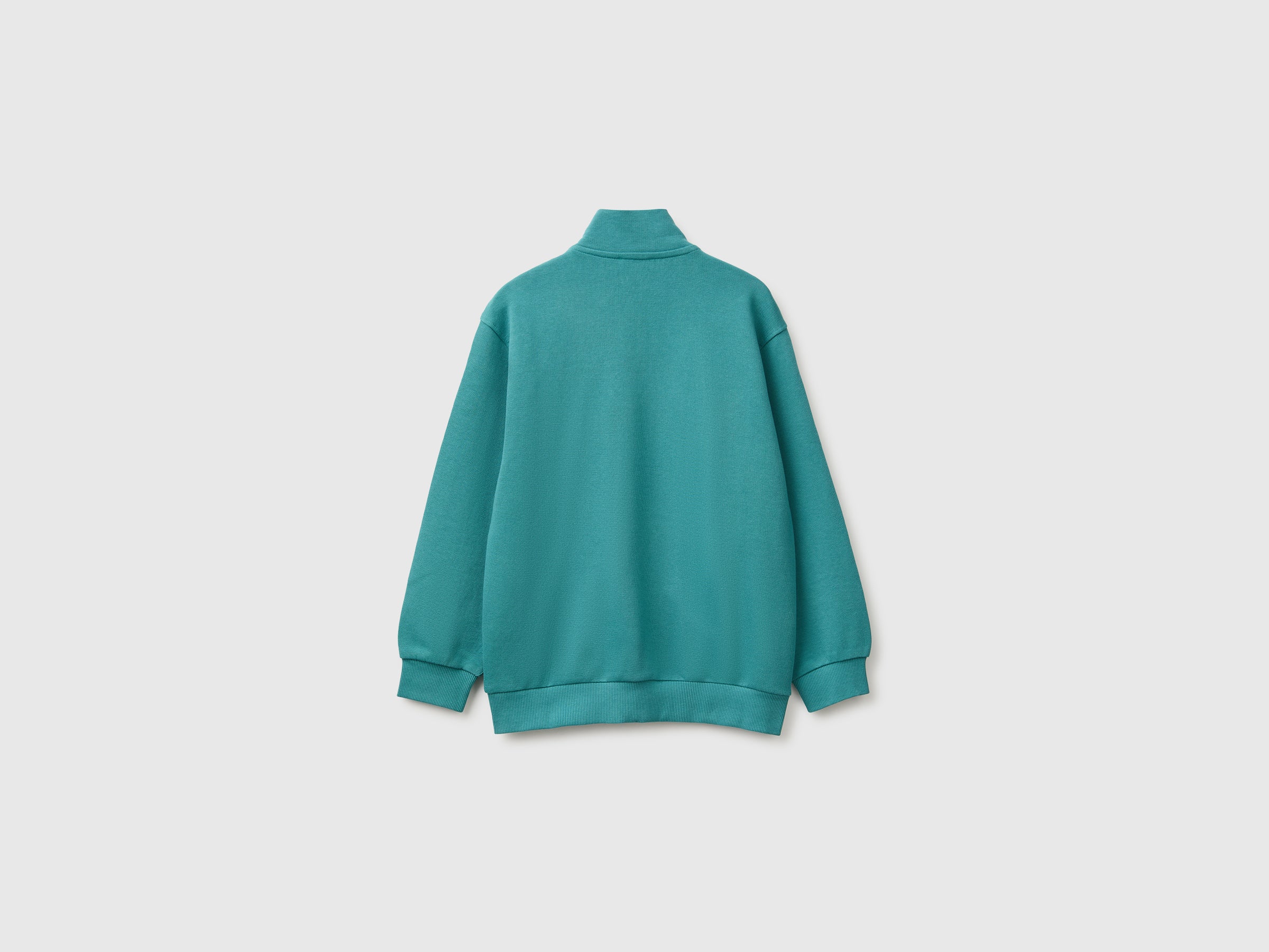 United Colors of Benetton Felpa Cotone con Zip Collo Alto