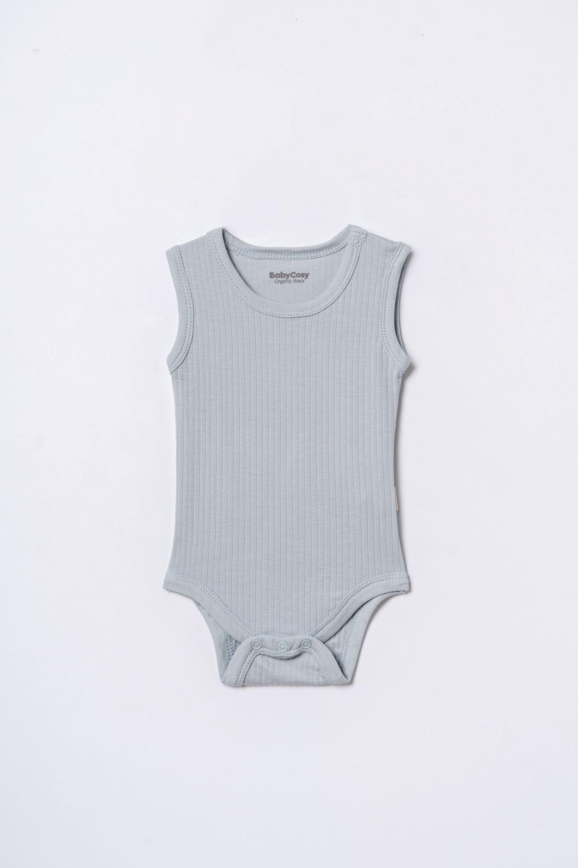 BabyCosy Set 2 Body Senza Maniche Modal Azzurro 0-3 Mesi