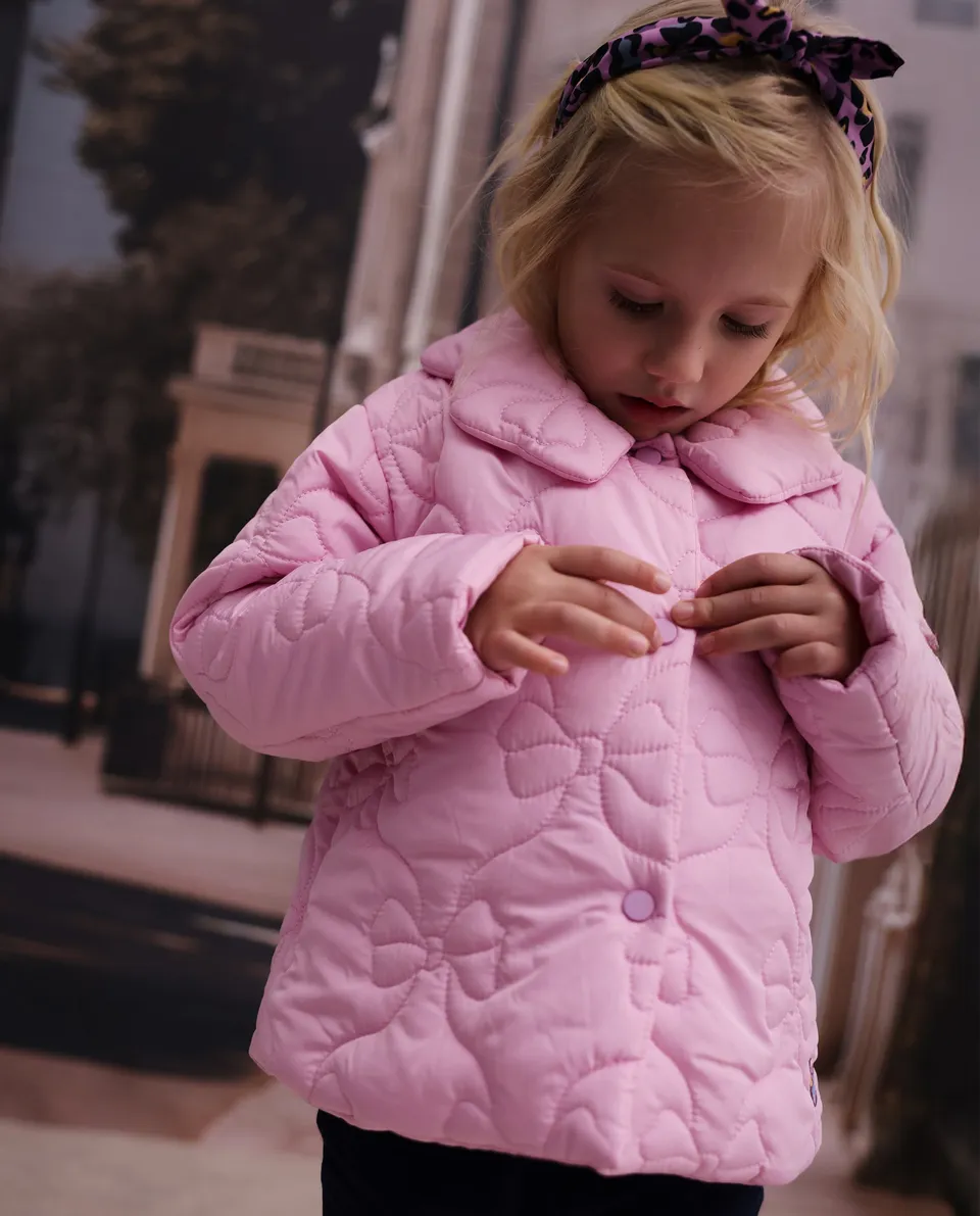 TucTuc Cappotti Piumino Bambina Rosa Fiocco Imbottito