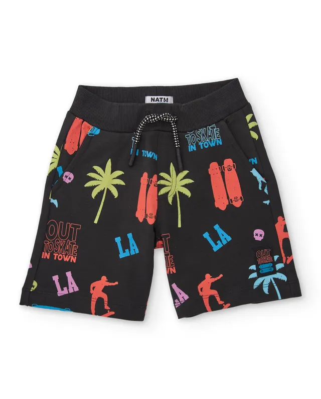 TucTuc Bermuda nero bermuda bambino 8 anni stampa skater