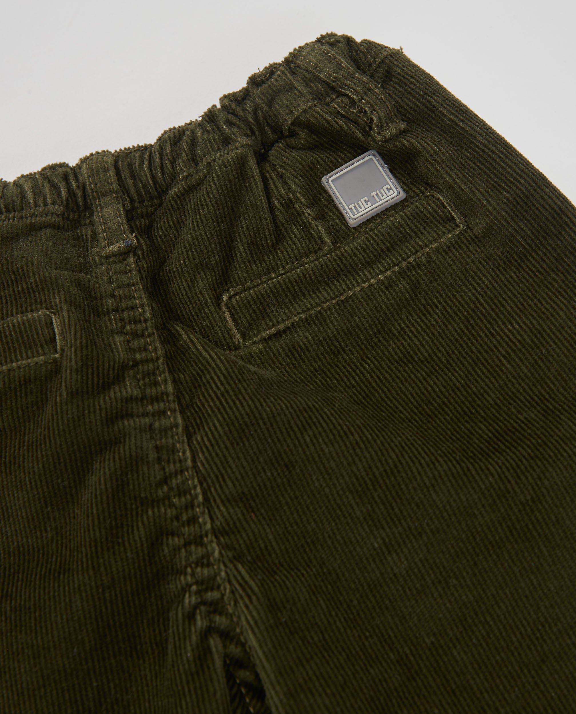 TucTuc Pantaloni velluto a coste bambino verde oliva
