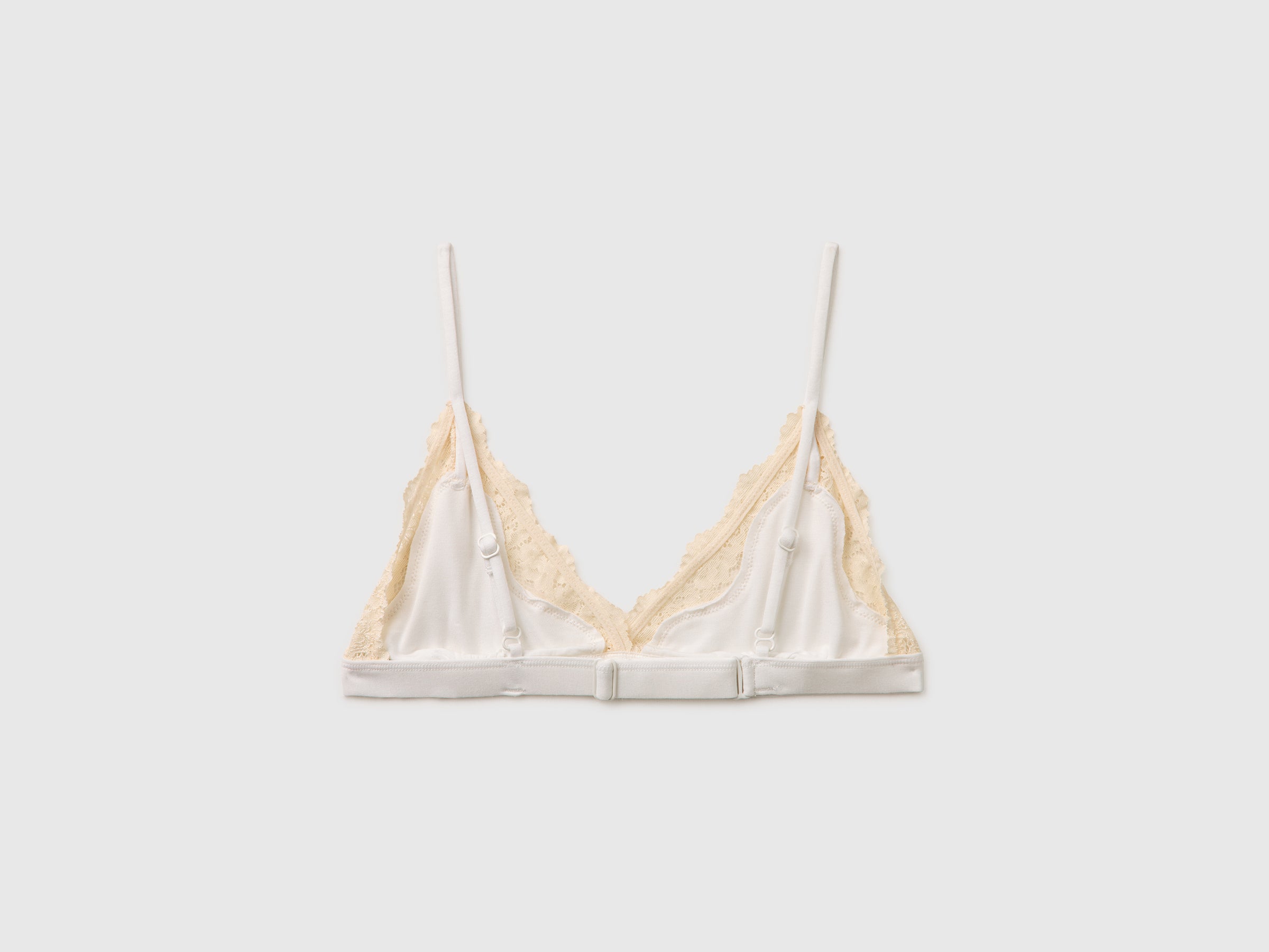 Benetton Reggiseno triangolo seta pizzo coppa B