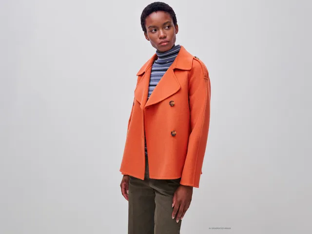 United Colors of Benetton Short coat cappotto lana doppiopetto