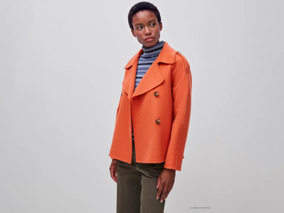 United Colors of Benetton Short coat cappotto lana doppiopetto