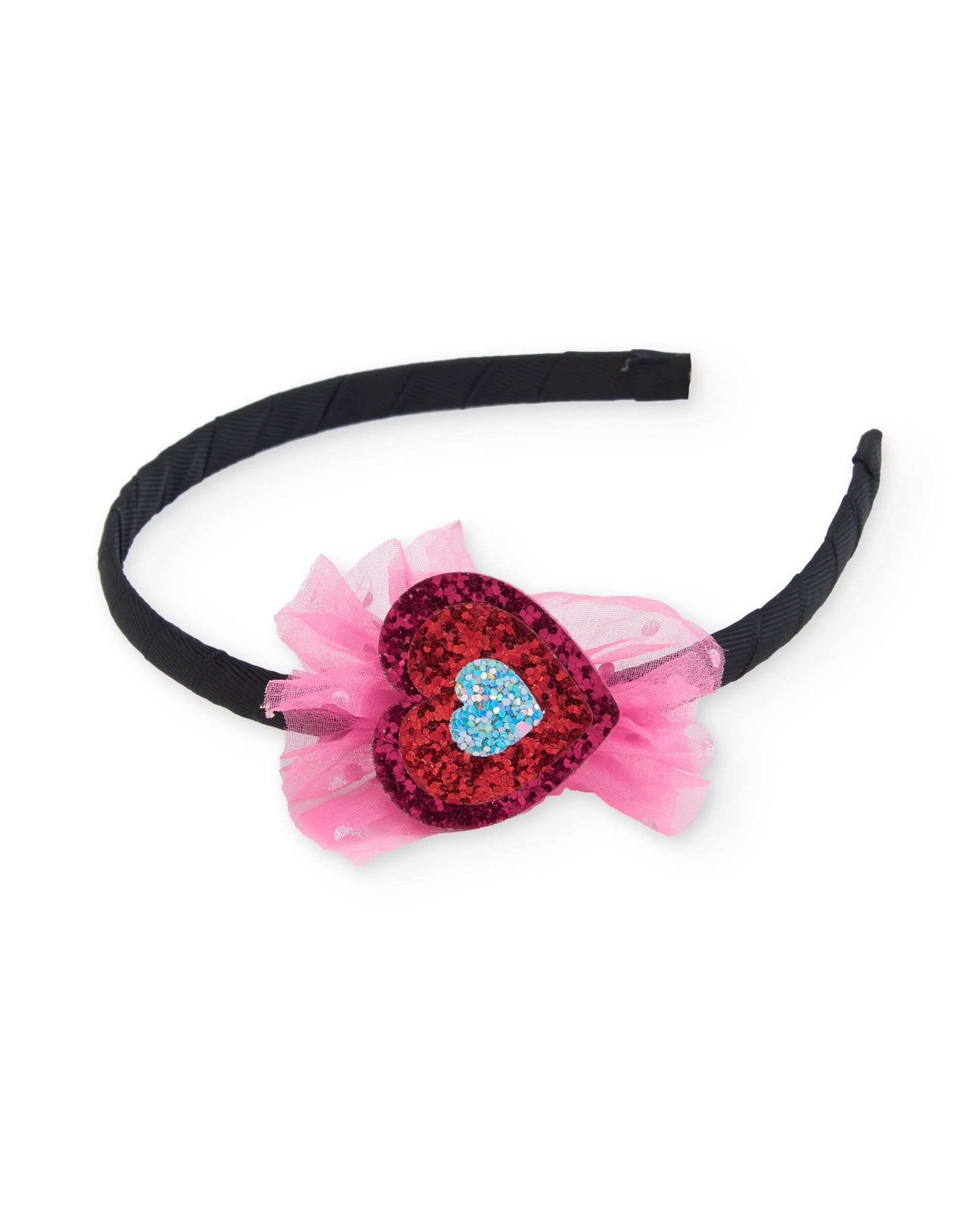 TucTuc Accessori Cuore Cerchietto Bambina Rosa Paillettes