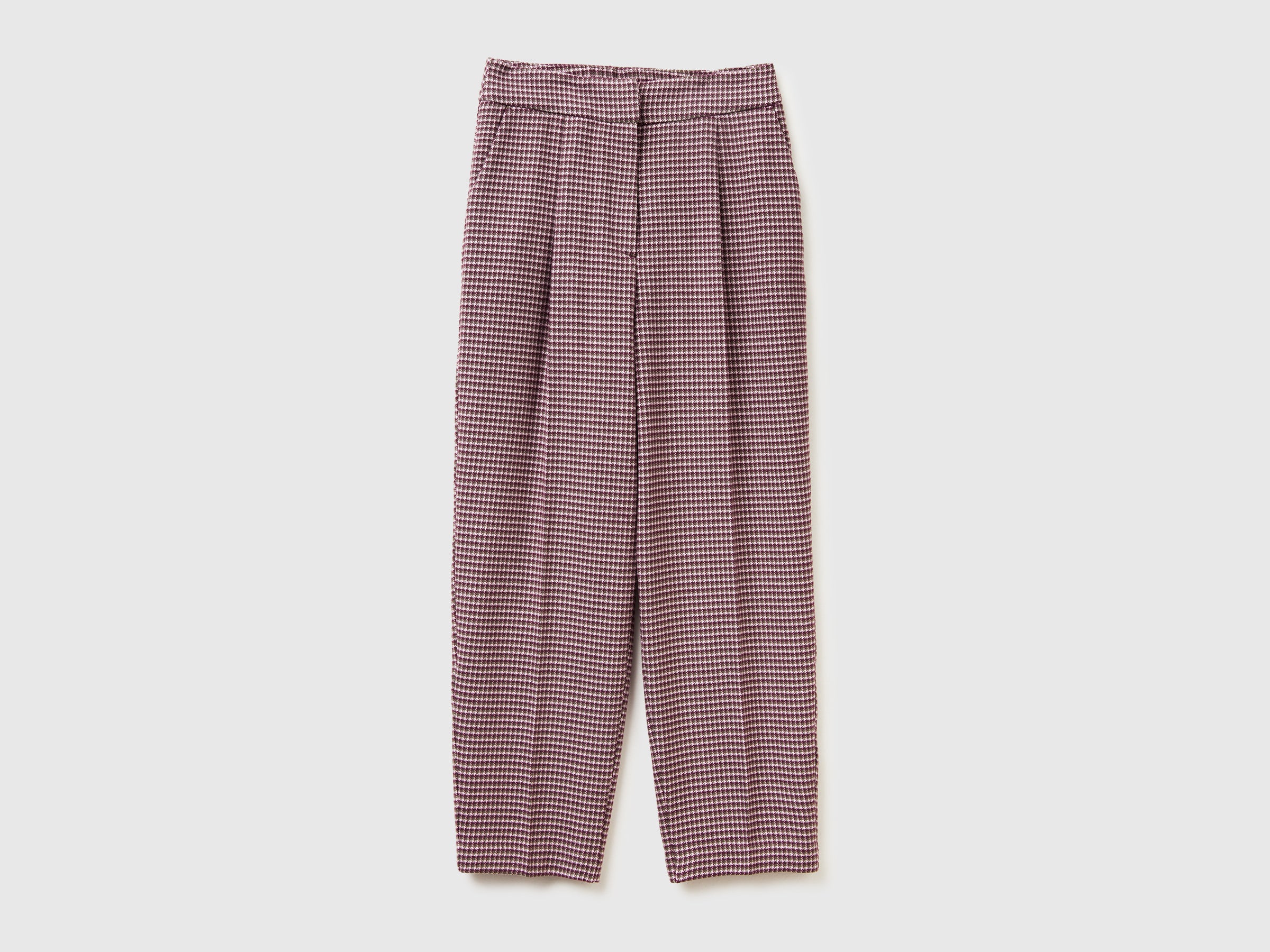 United Colors of Benetton Trousers Flanella Pied de Poule 42