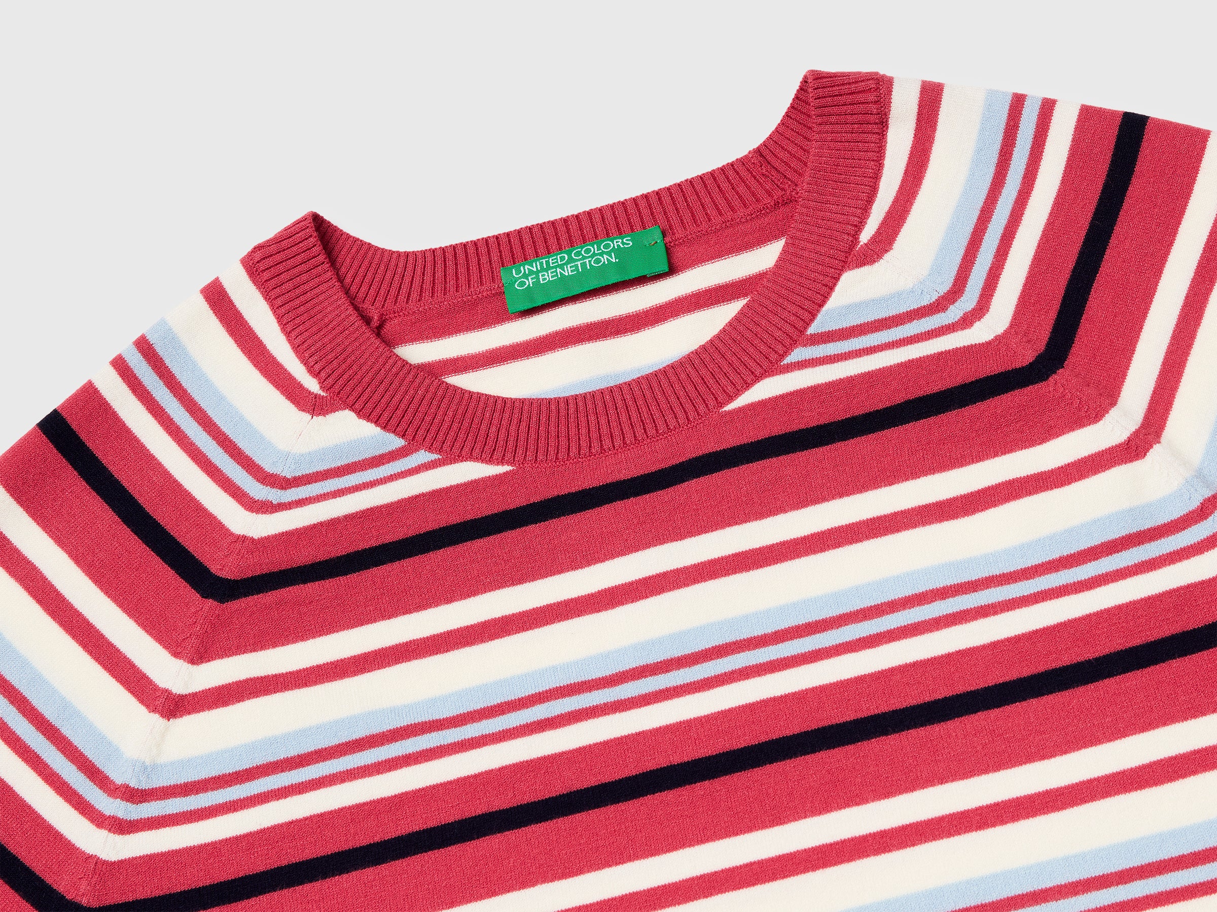 United Colors of Benetton Sweaters Striped short maglione viscosa
