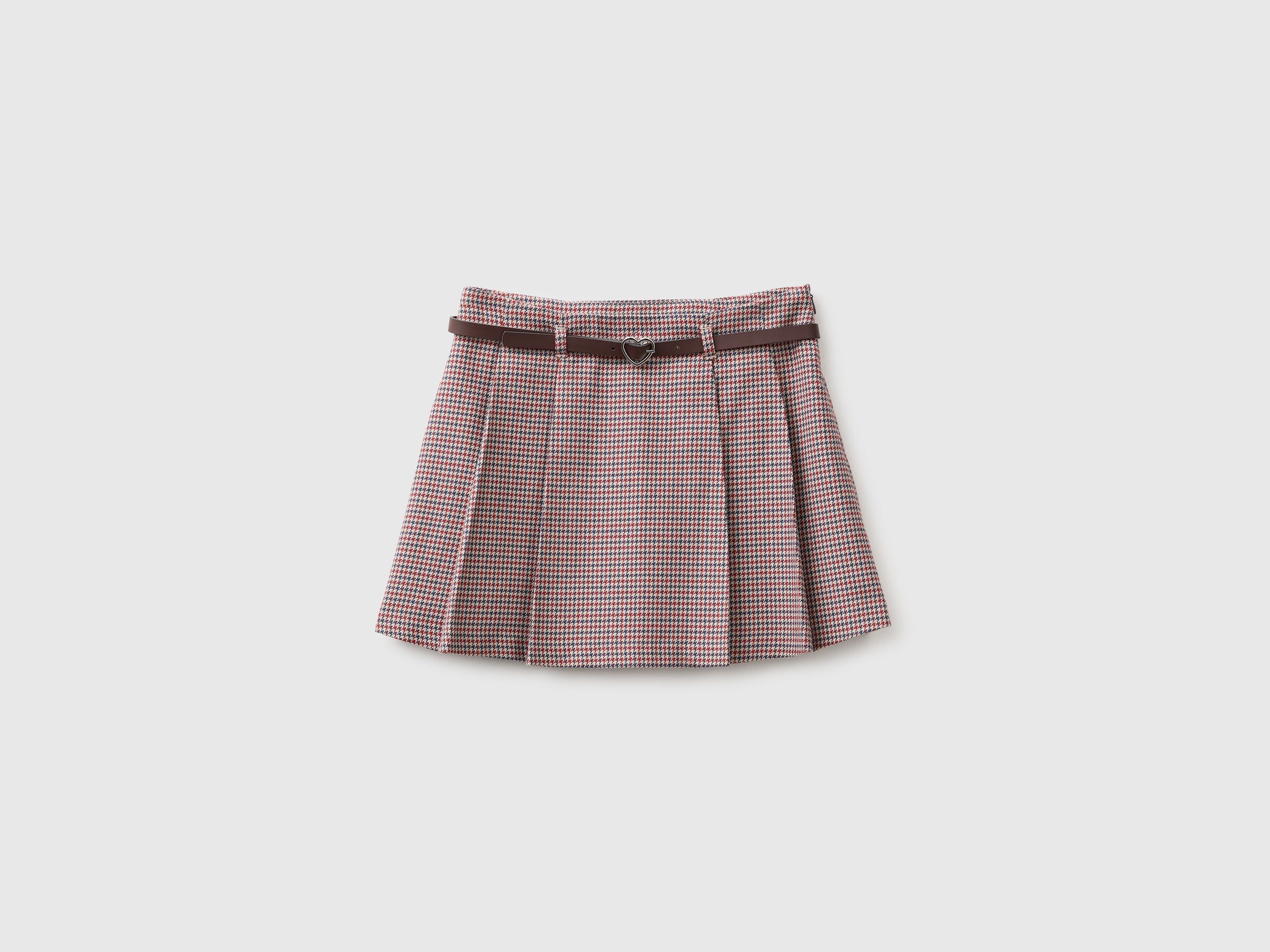United Colors of Benetton Checked Mini Gonna Scozzese Viscosa Cintura