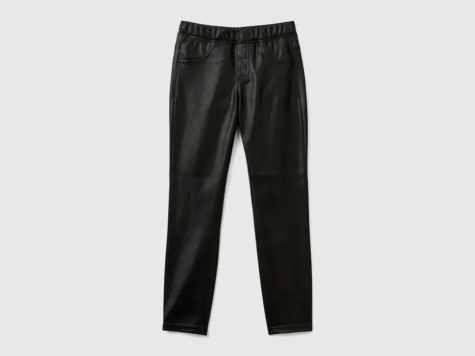 United Colors of Benetton Trousers Pantaloni spalmato stretch elastico