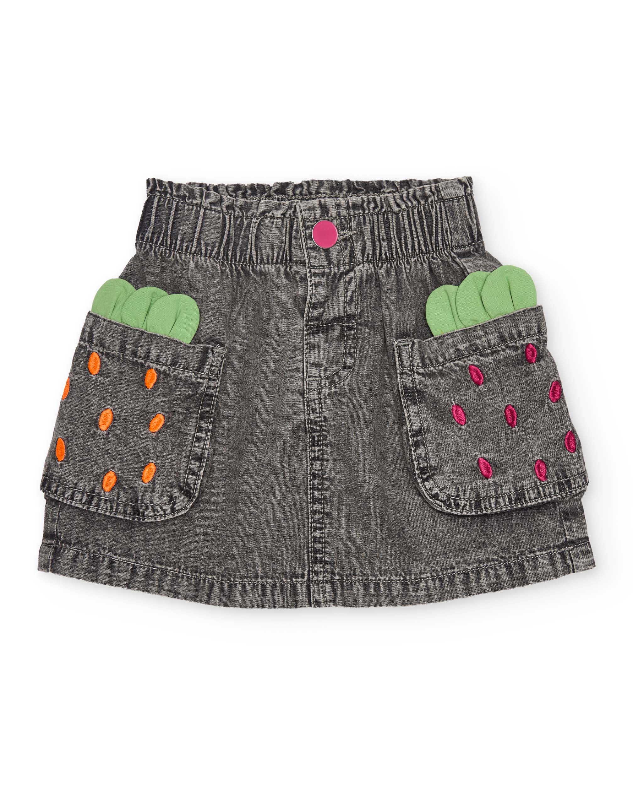 TucTuc Gonne Gonna Denim Bambina Grigio Tasche