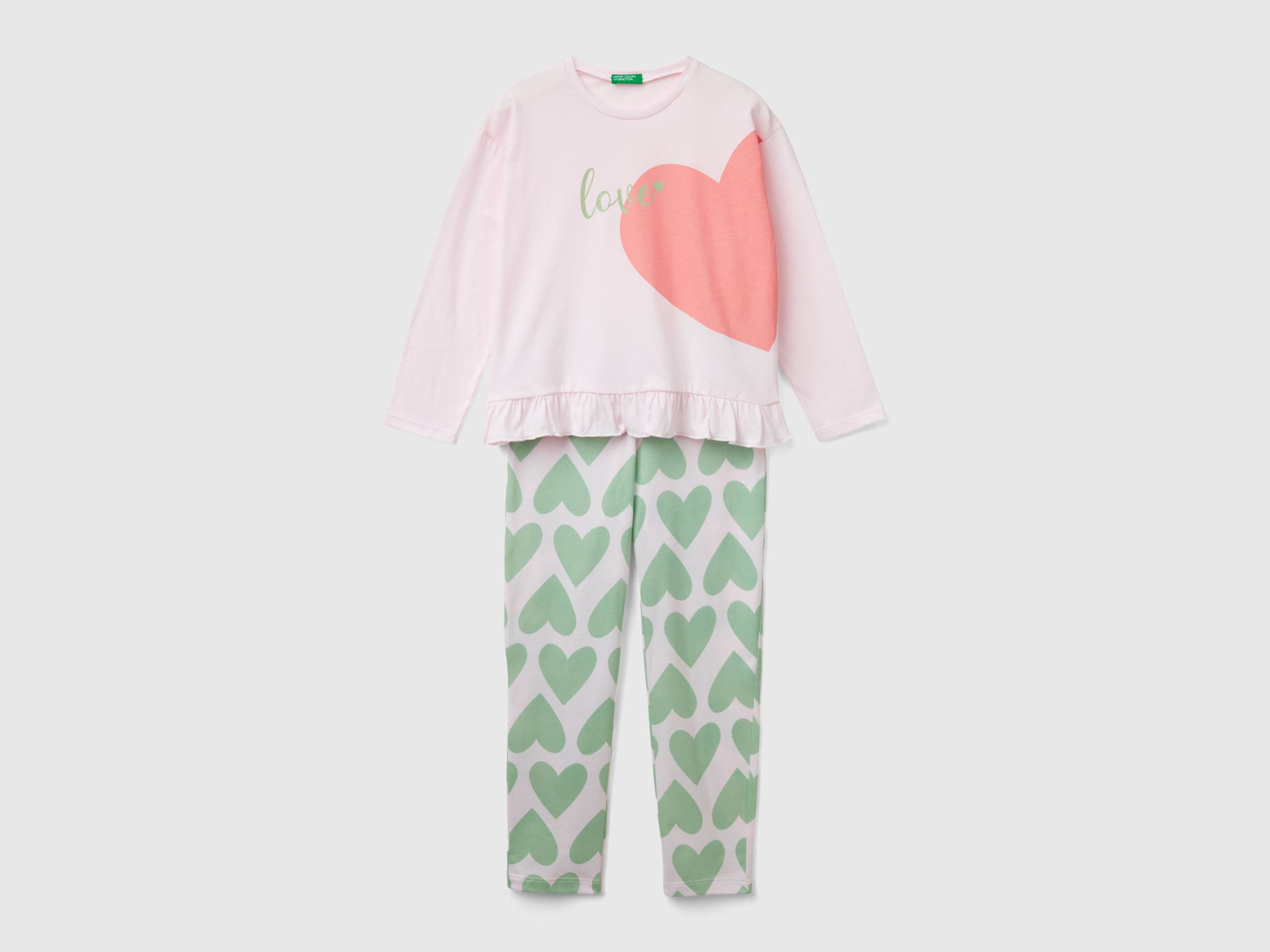 United Colors of Benetton Pigiama cuore cotone taglia S