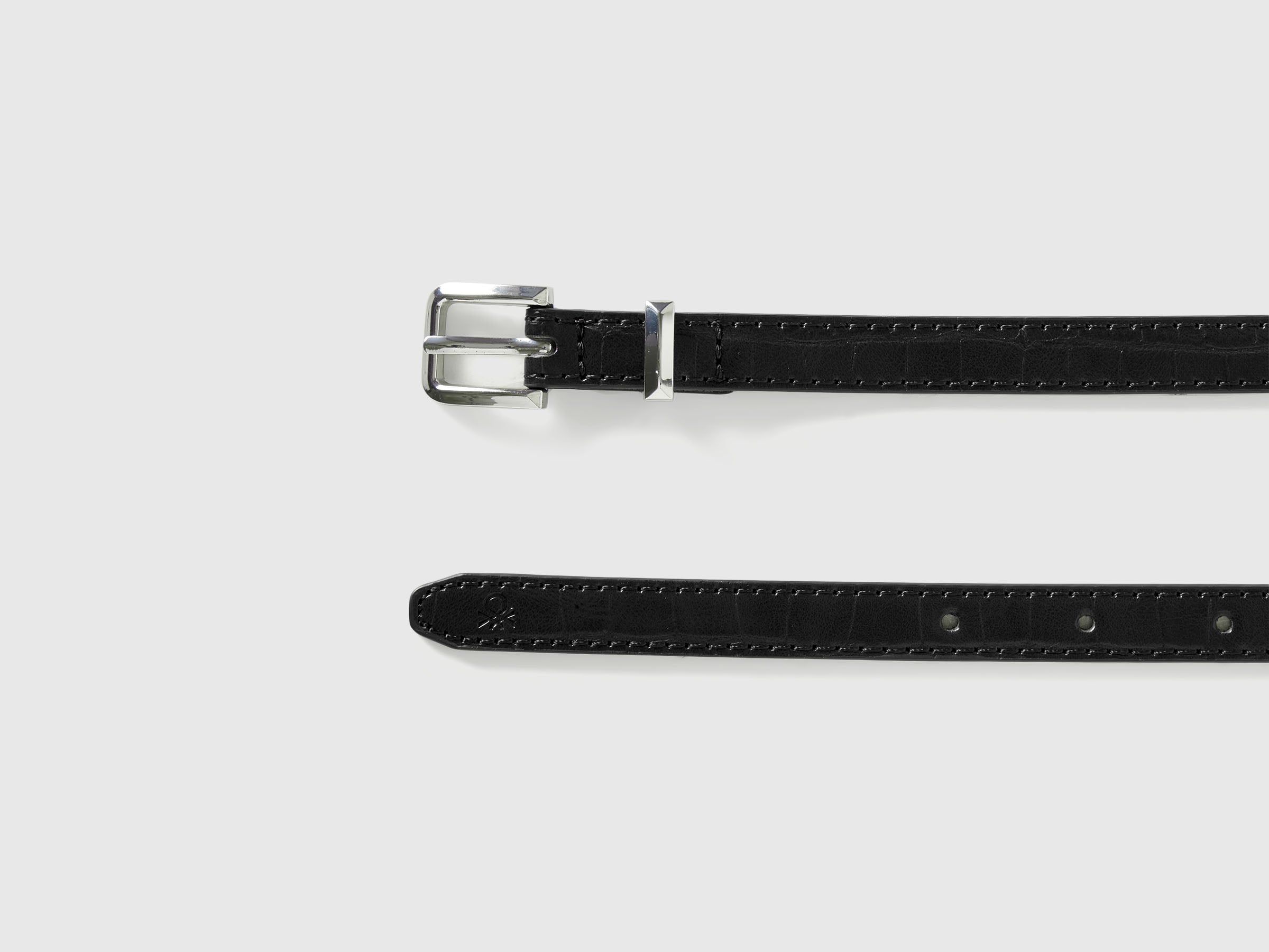 United Colors of Benetton Thin belt coconut cintura sottile stampa cocco