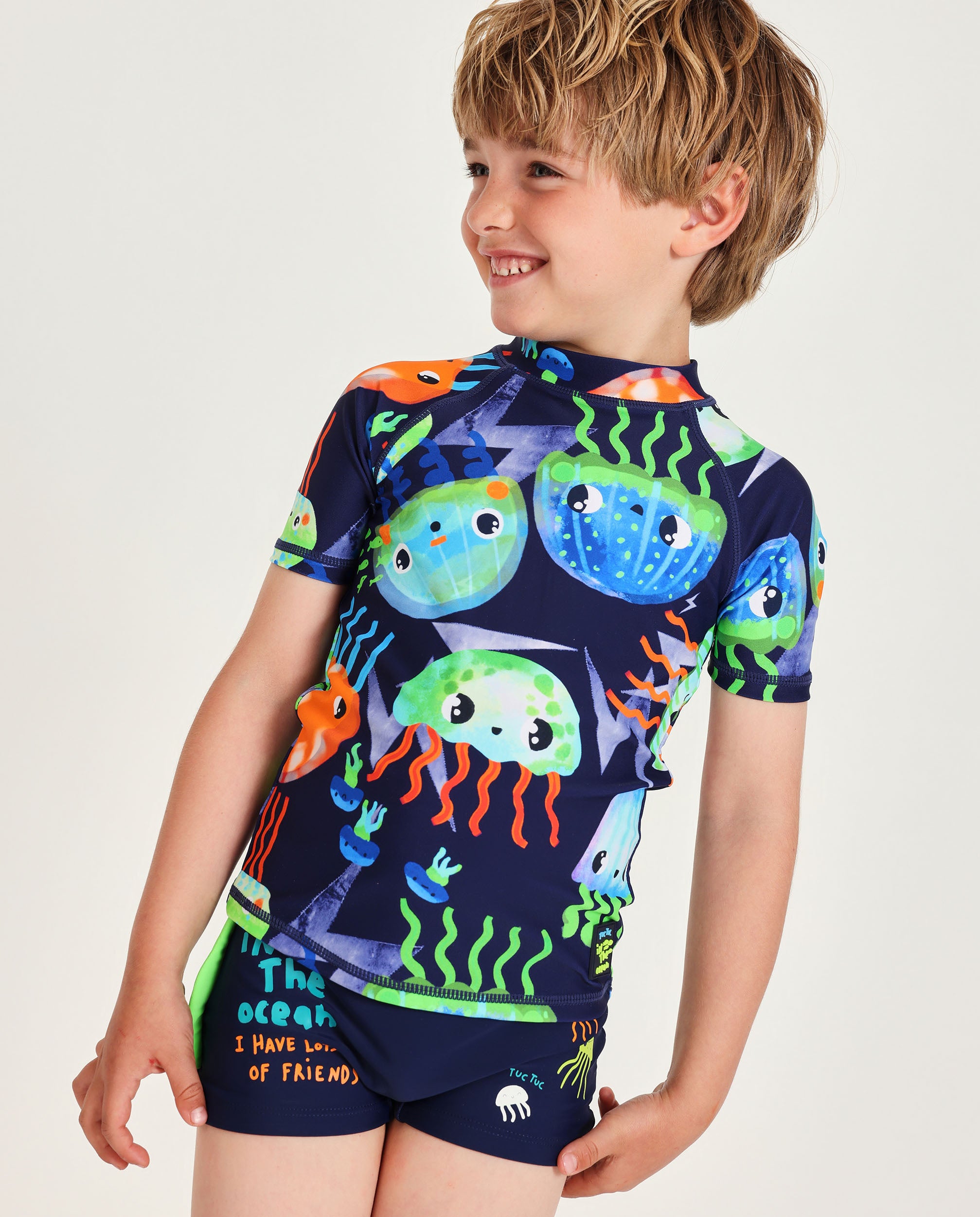 TucTuc Magliette T-shirt Meduse Maglietta Navy Maniche Corte