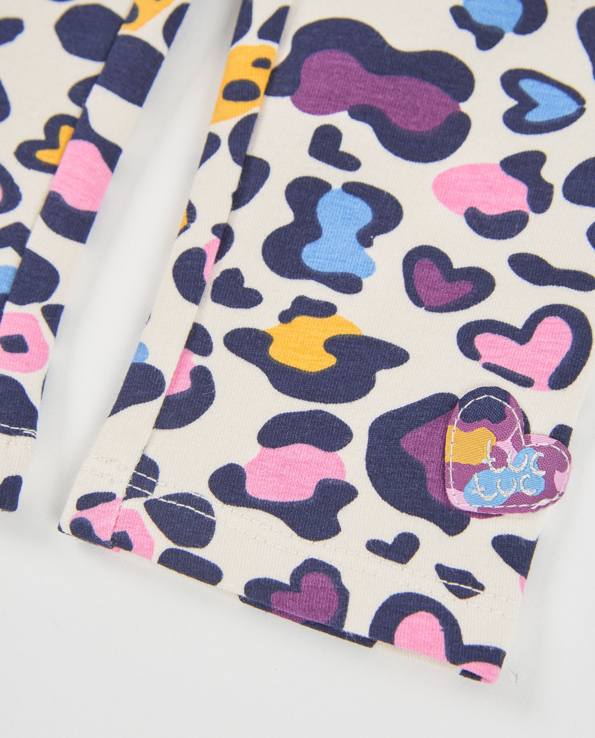 TucTuc Leggings leggings bambina felpa animalier crudo