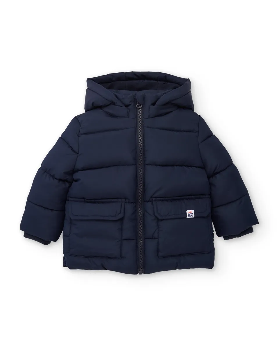 TucTuc Cappotti Piumino Bambino Blu Navy cappuccio trapuntato