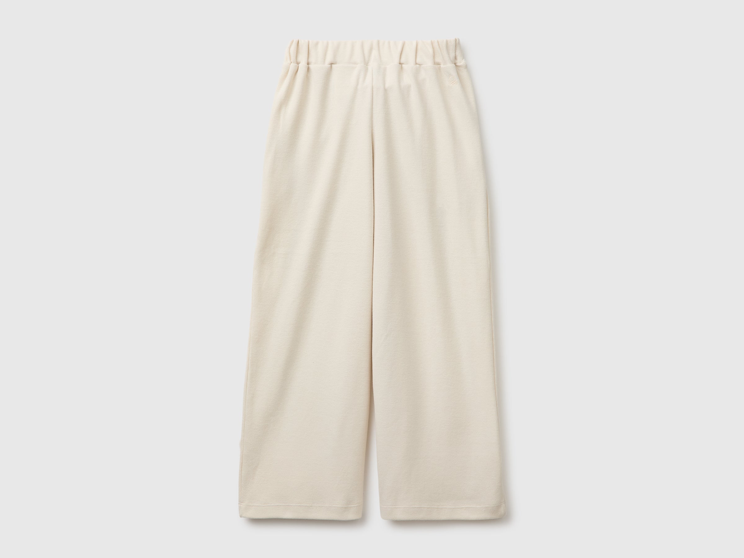 United Colors of Benetton Trousers with sash pantaloni cotone gamba larga