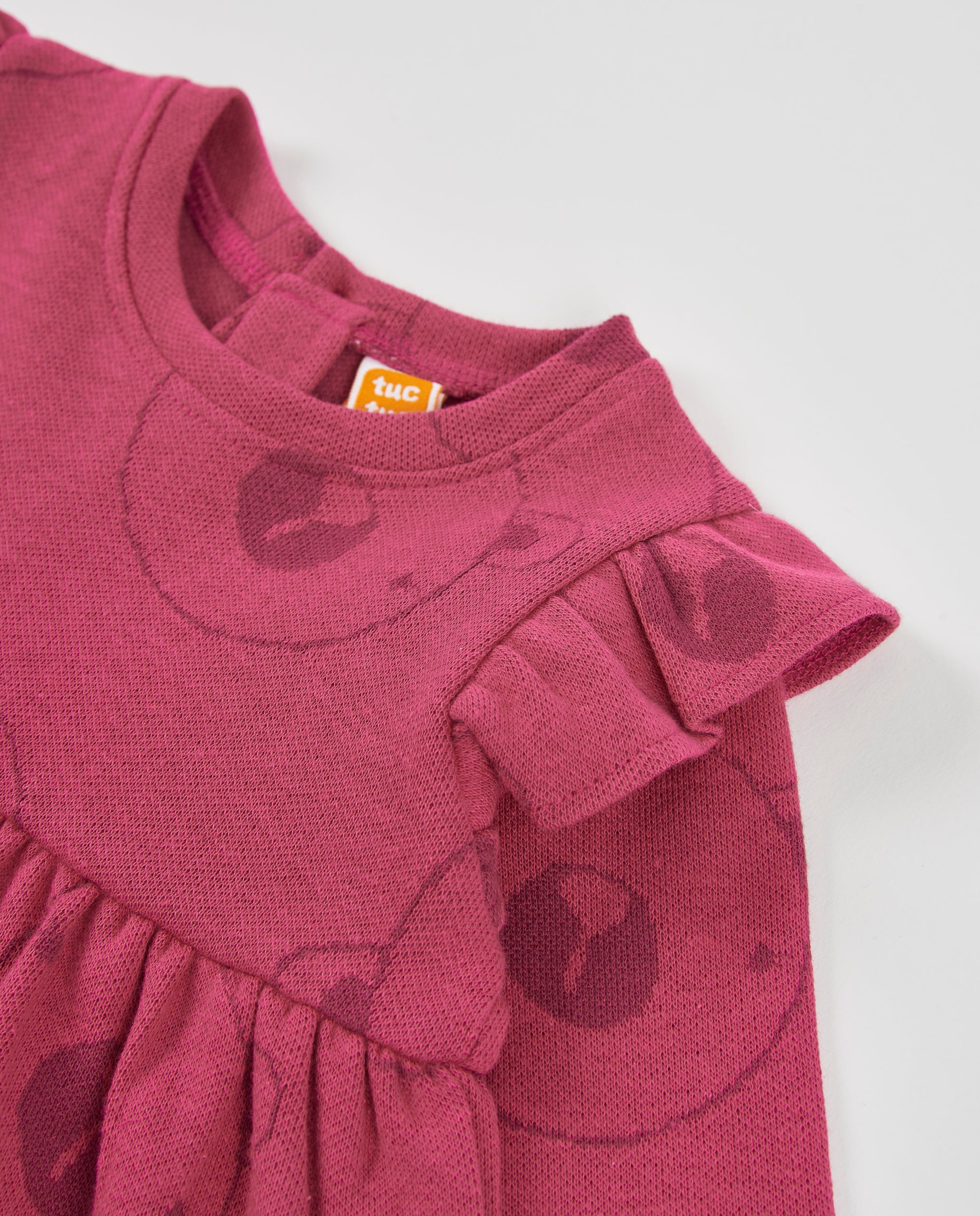 TucTuc Vestiti vestito neonata bordeaux orsetti