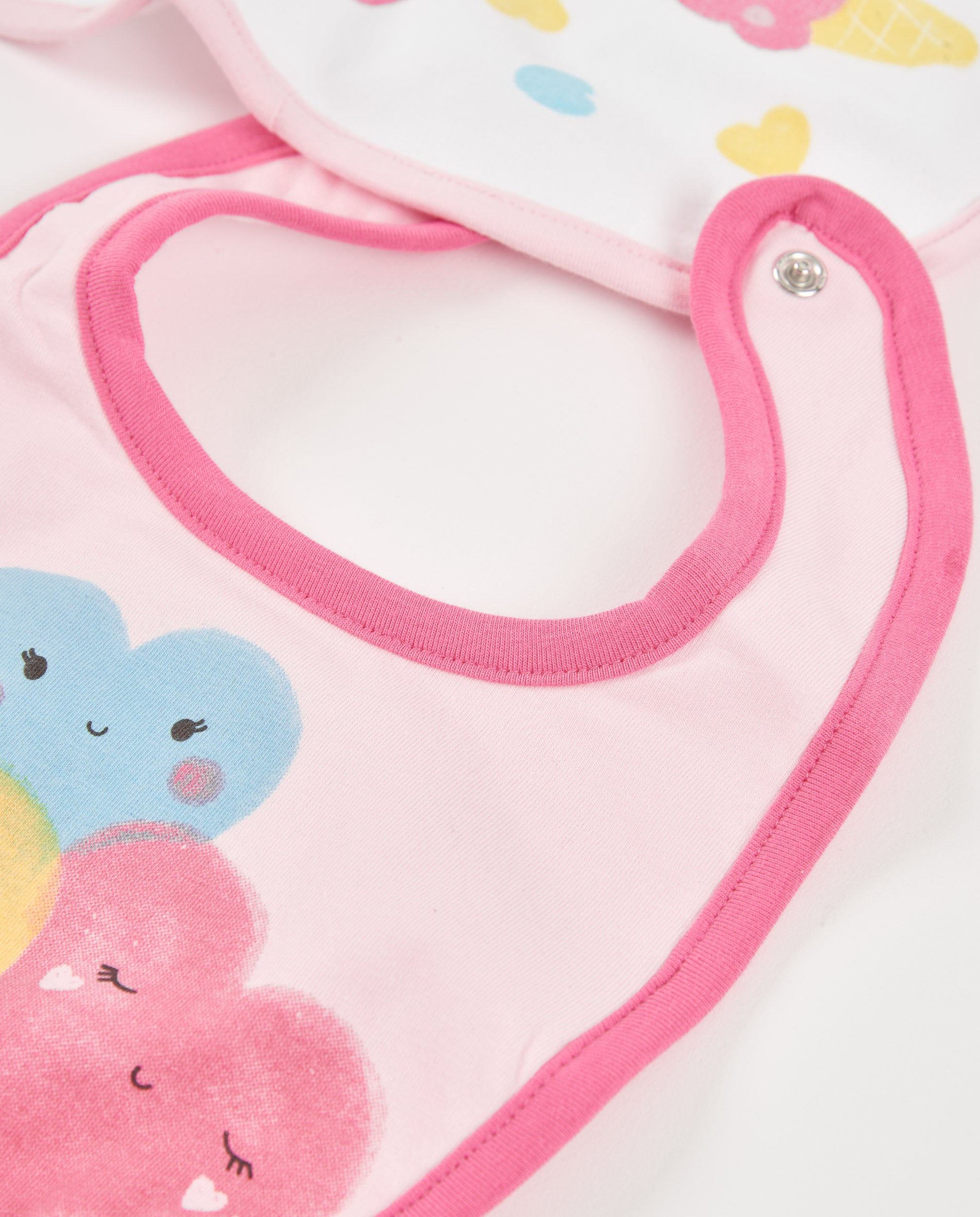 TucTuc Accessori Maglia Pack Bavaglini Rosa Cotone x2
