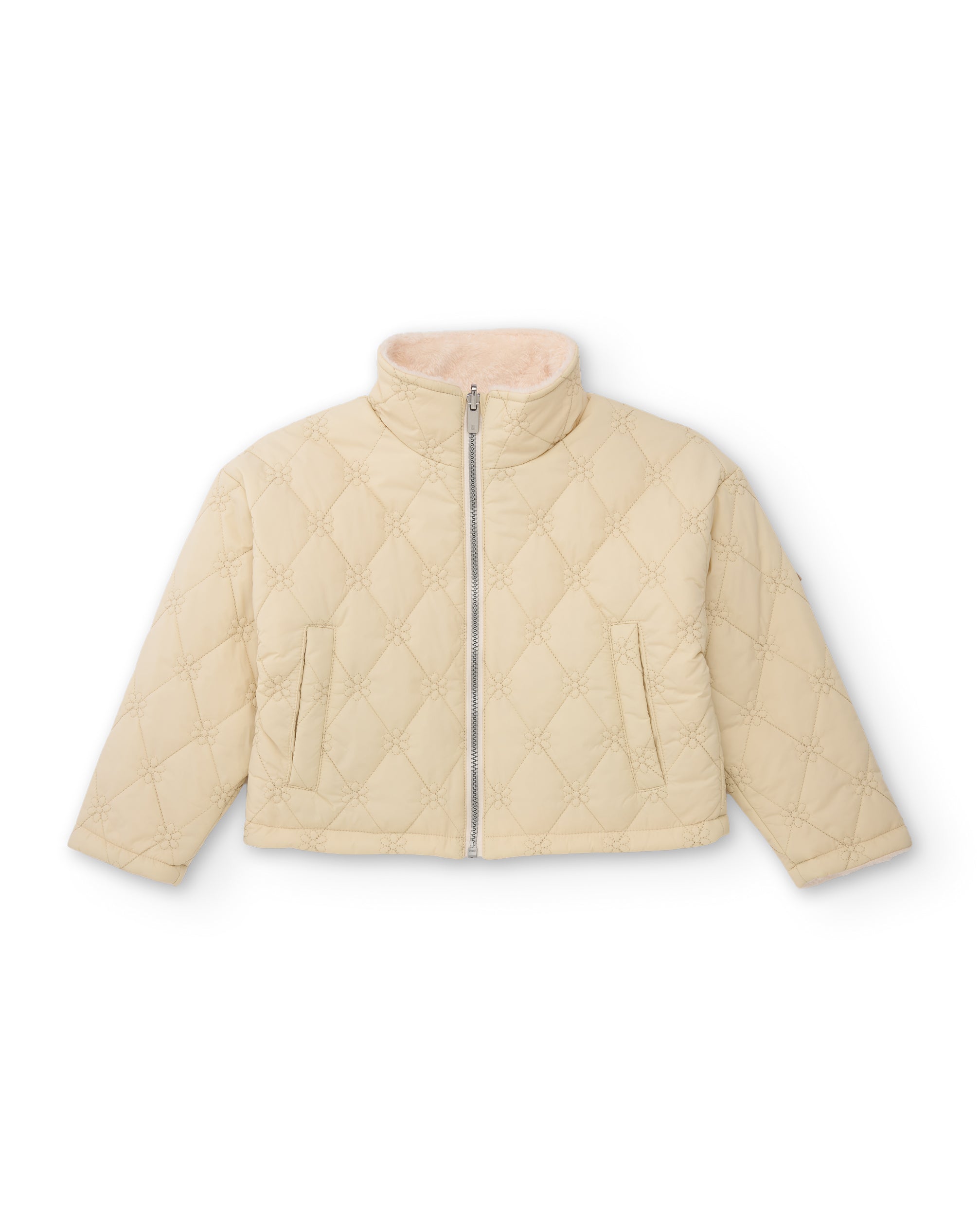 TucTuc Giacche Giacca Reversibile Bambina Crudo Pelliccia