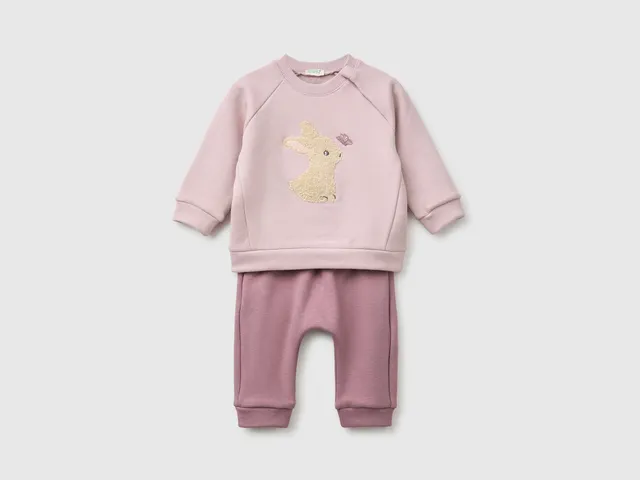 United Colors of Benetton Set felpa tuta neonato cotone taglia 68