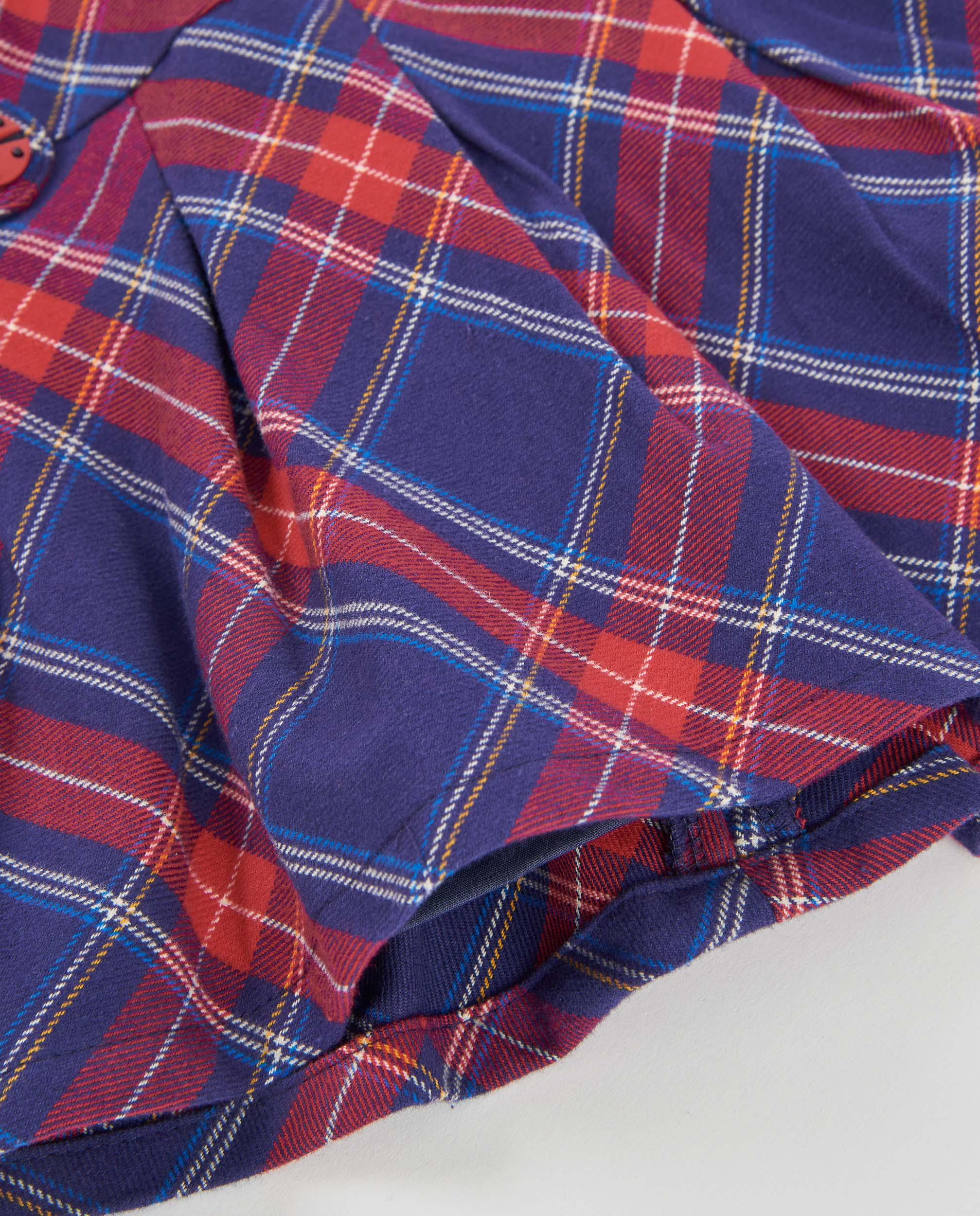TucTuc Vestiti Vestito Quadri Rosso Maniche Lunghe