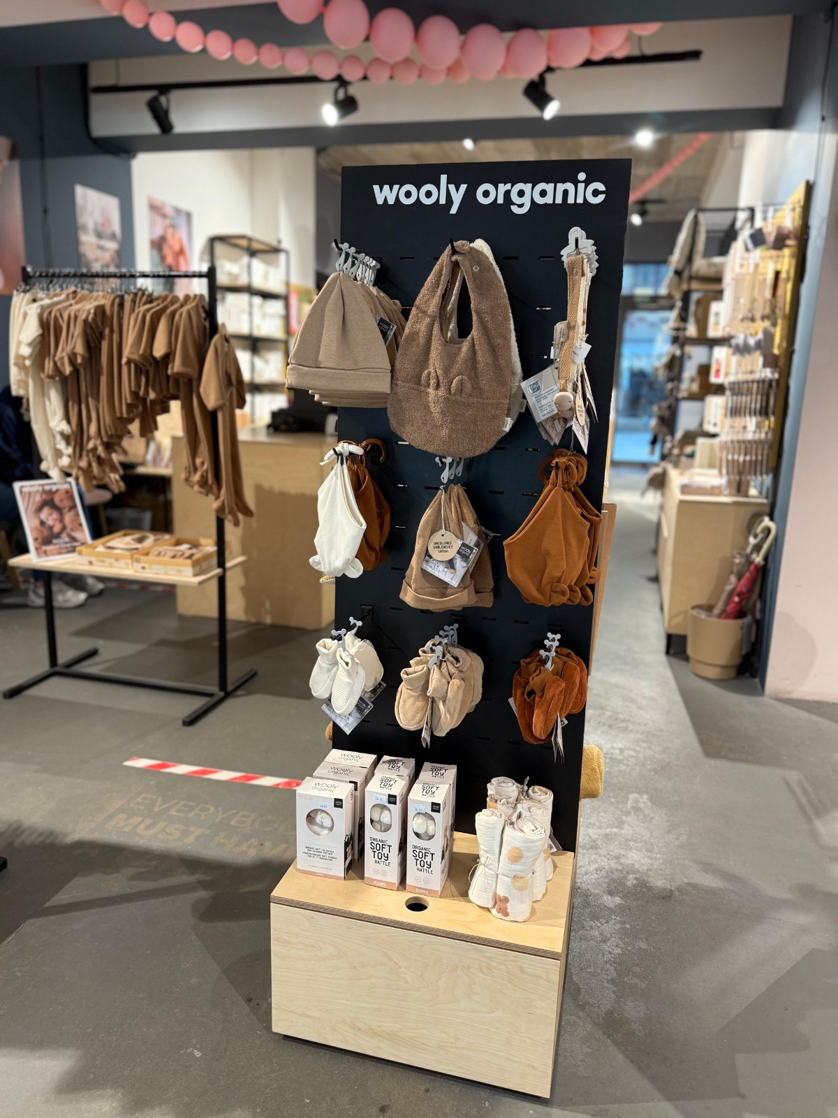 Woolly Organic Wooden Display espositore legno bifacciale