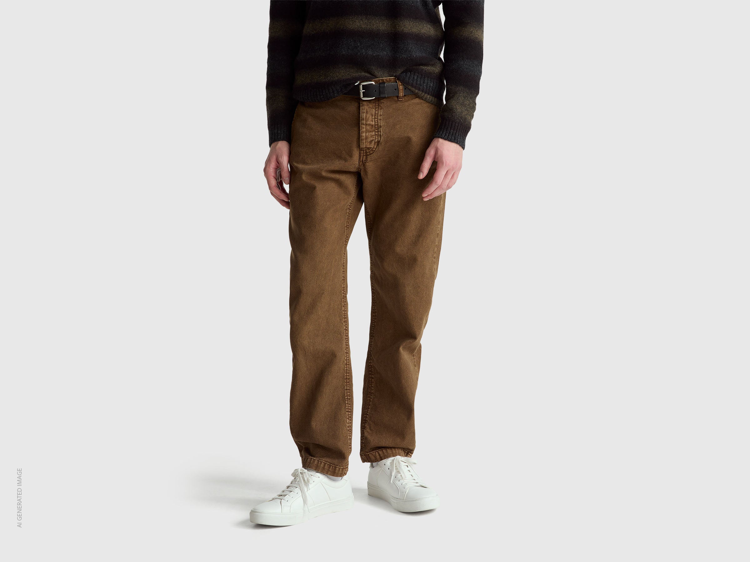 United Colors of Benetton Chino Dritto Pantaloni Cotone Taglia 42