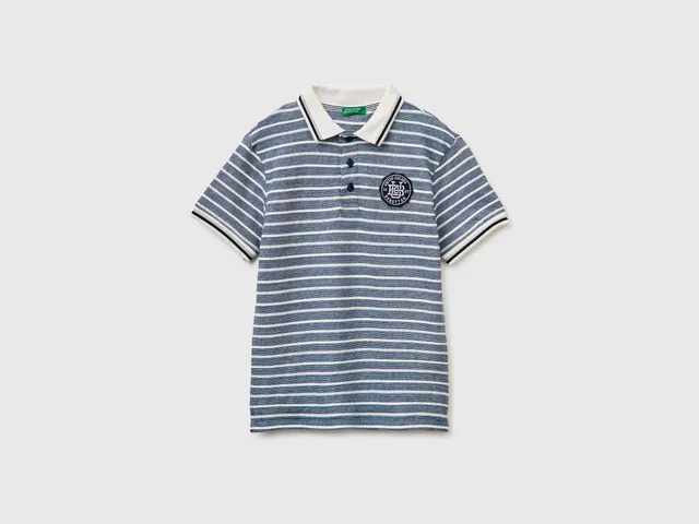 United Colors of Benetton Polo Rig랫폼a Cotone Patch Junior Giorno