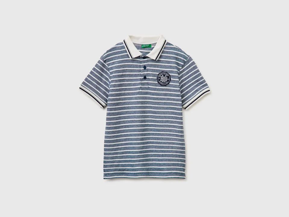 United Colors of Benetton Polo Rig랫폼a Cotone Patch Junior Giorno