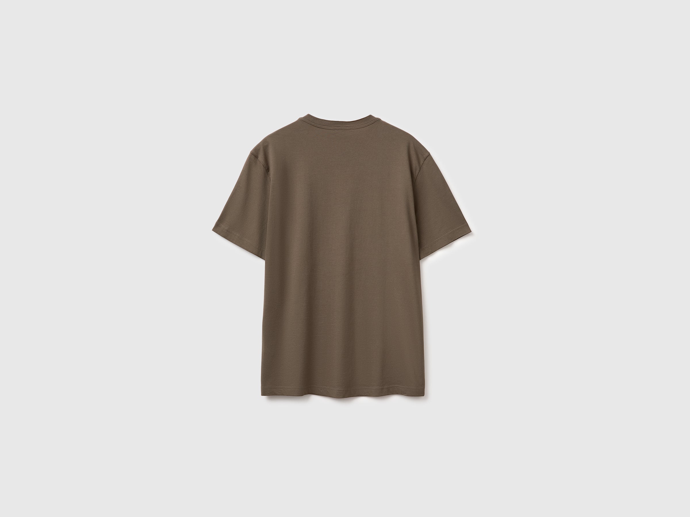 United Colors of Benetton T-Shirt Grigia M Cotone Biologico