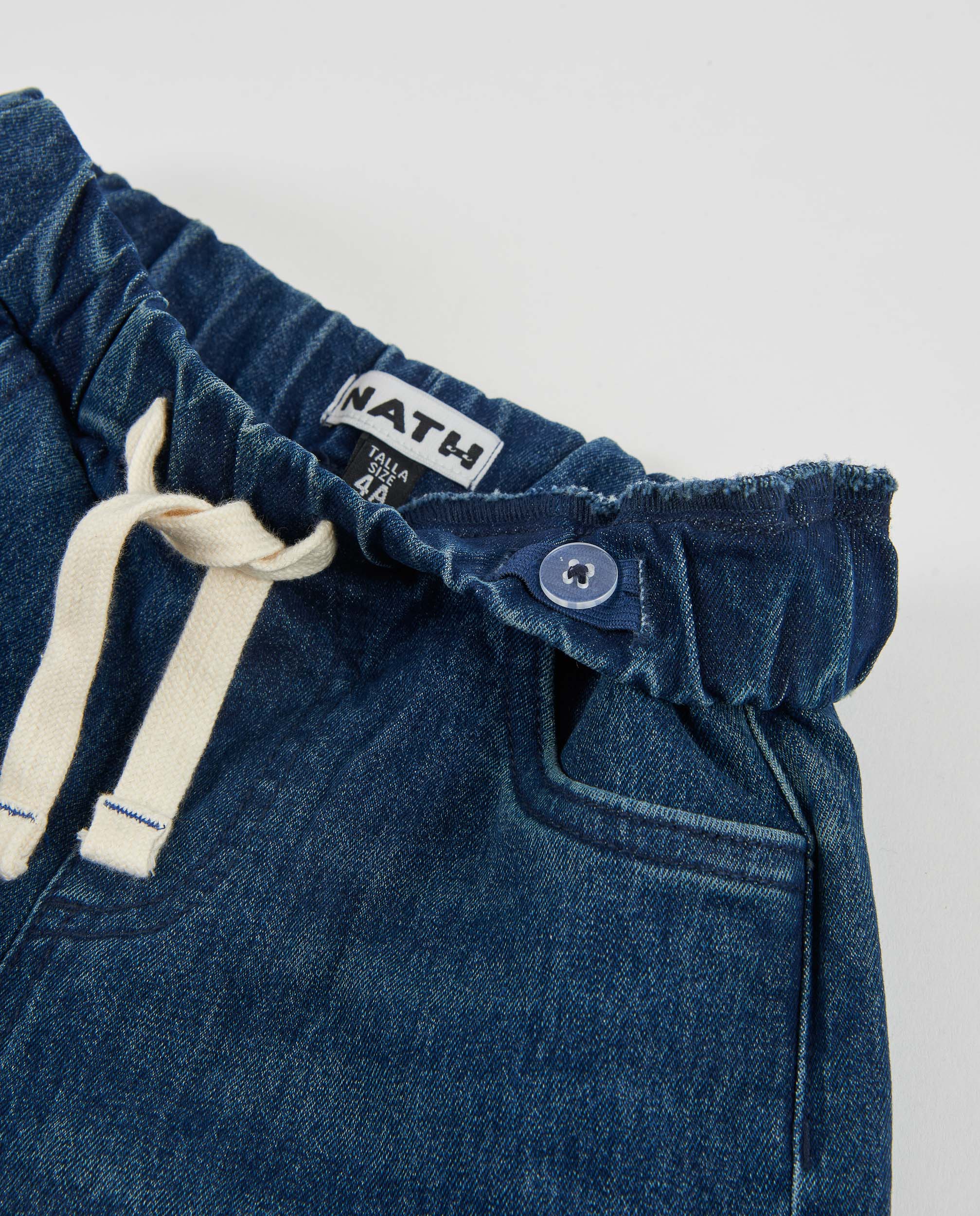 TucTuc Pantaloni cargo bambino denim blu tasche