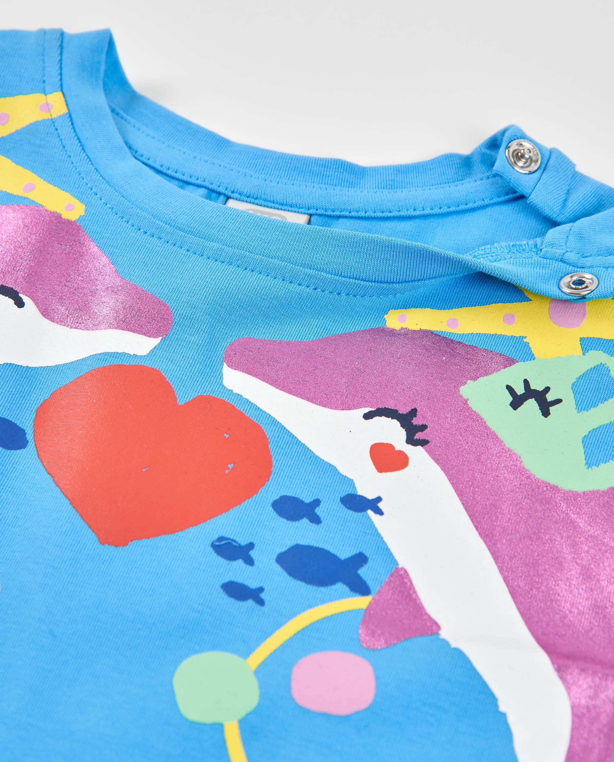 TucTuc Magliette T-shirt bambina blu delfini maniche corte