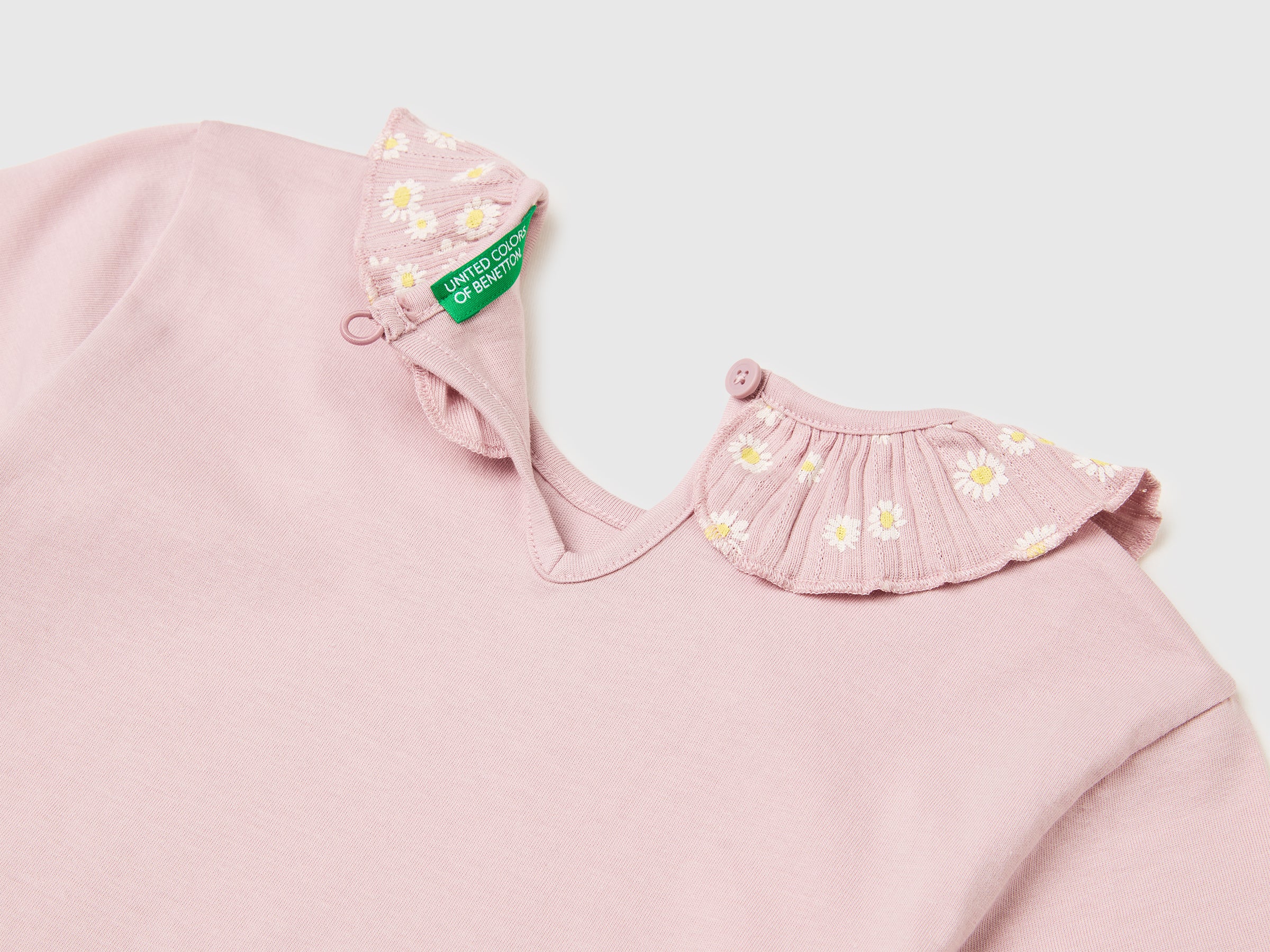 United Colors of Benetton T-Shirts t-shirt bimba cotone volant collo