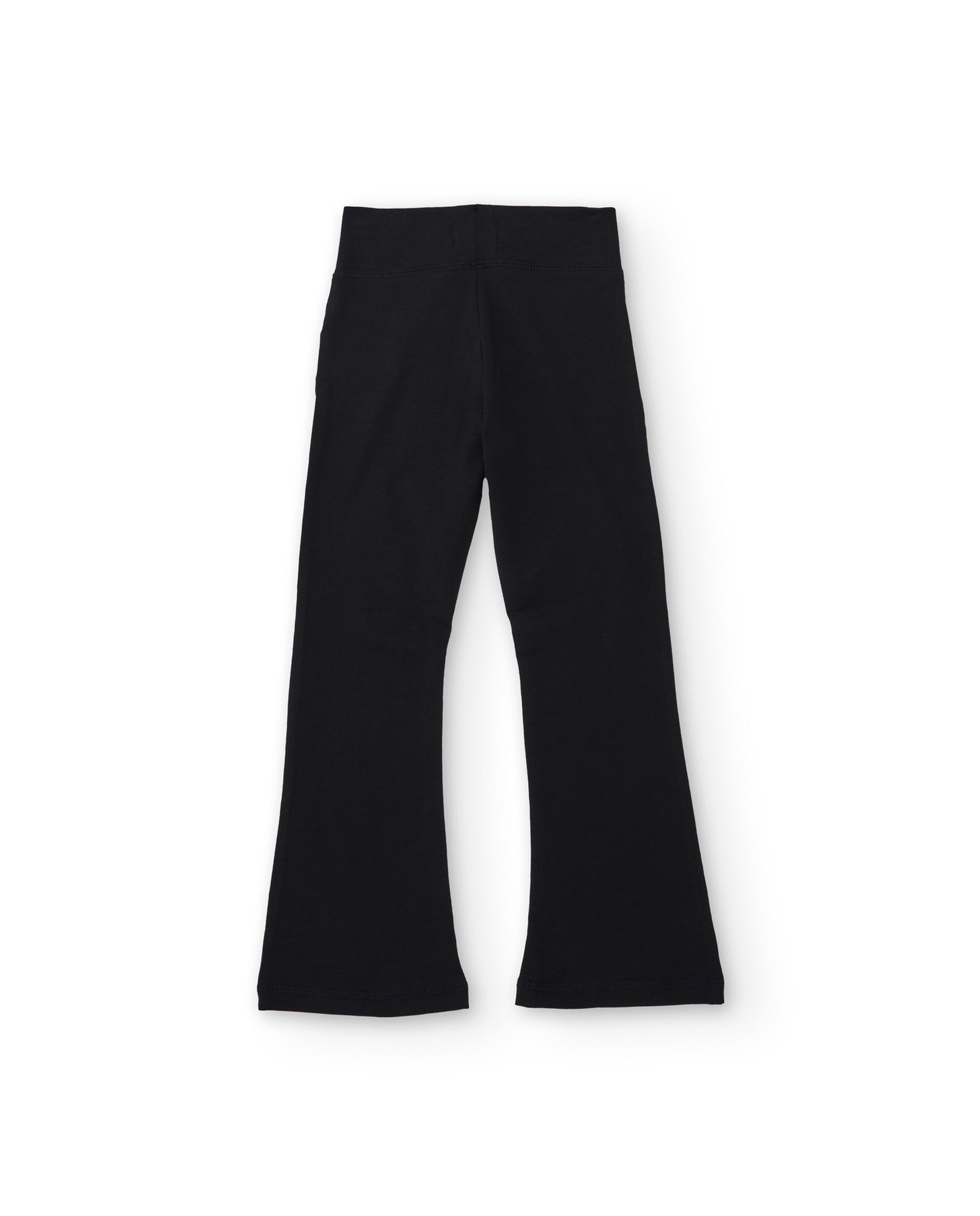 TucTuc Pantaloni Bambina Zampa Nero Maglia Vita Alta