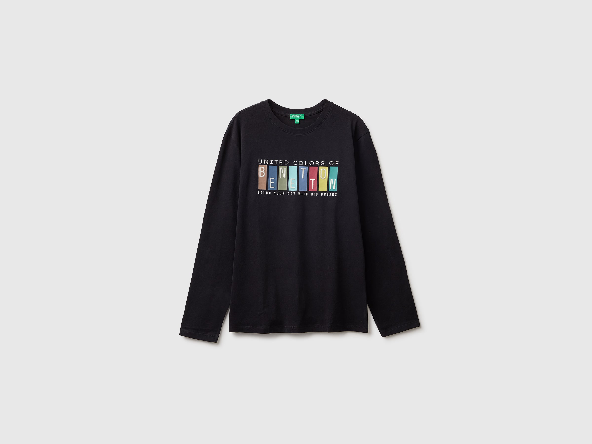 United Colors of Benetton T-Shirt Stampa Ricamo Cotone Organico L