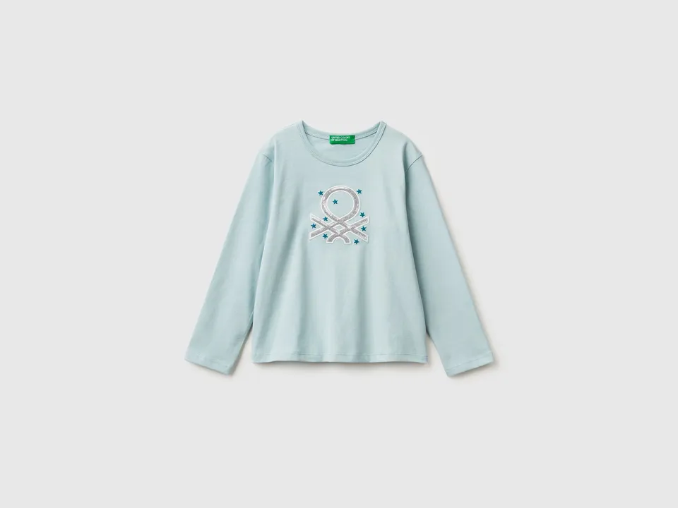 United Colors of Benetton maglietta paillettes 104 organico
