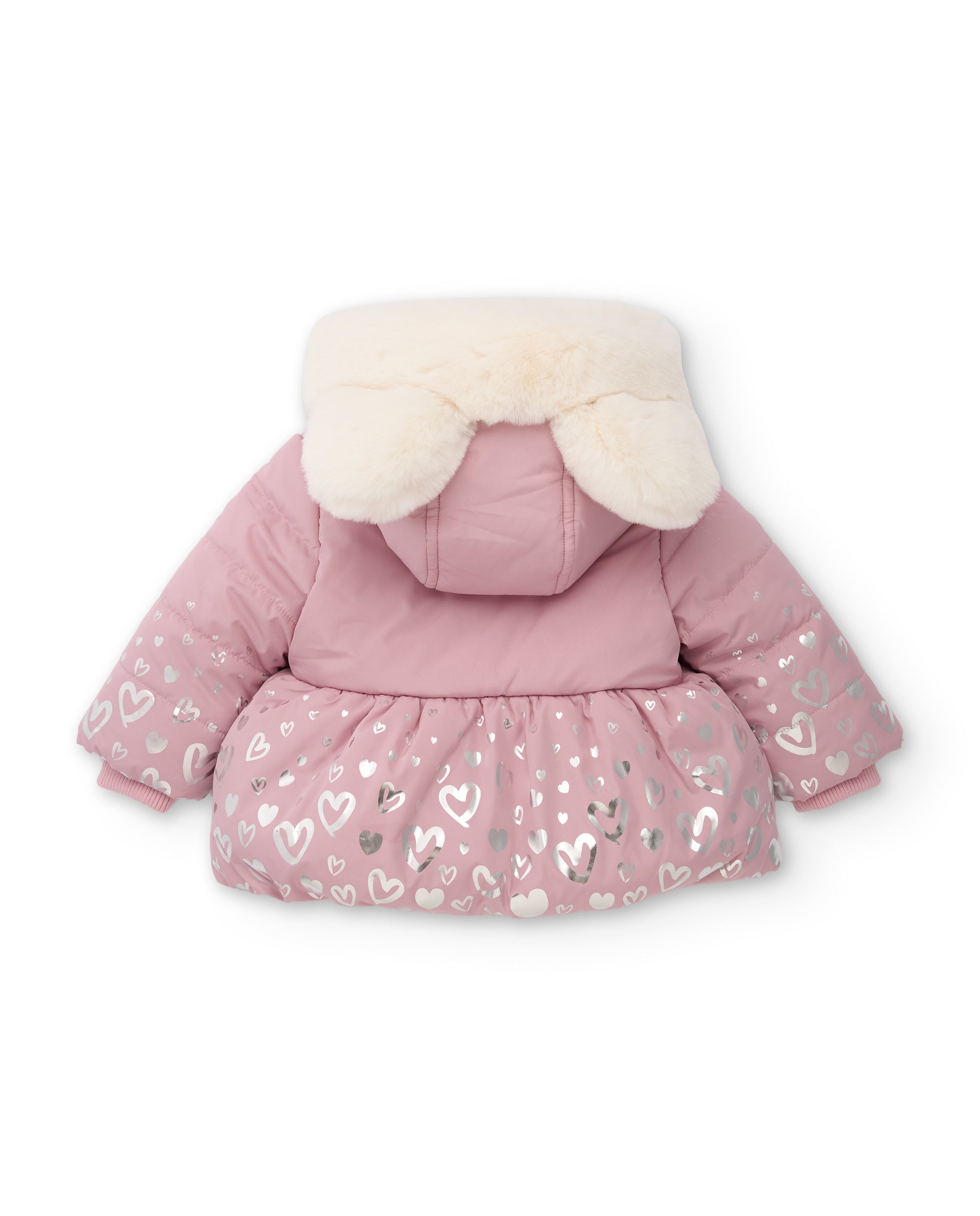 TucTuc Cappotti Piumino Bambina Rosa Stampa Cuori Cappuccio