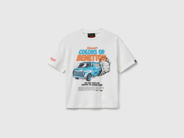 United Colors of Benetton t-shirt cotone stampa Stranger Things