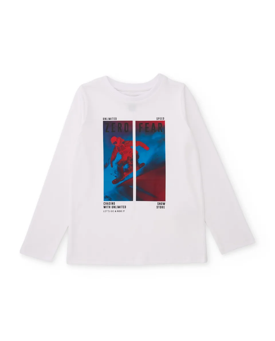TucTuc Magliette T-shirt bambino maniche lunghe bianco
