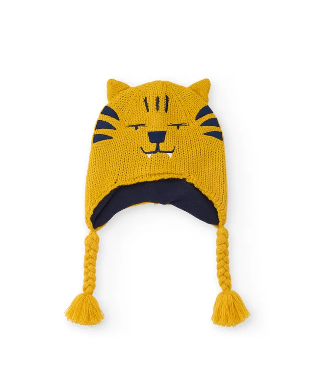 TucTuc Accessori Berretto Bimbo Giallo Tigre in Tricot