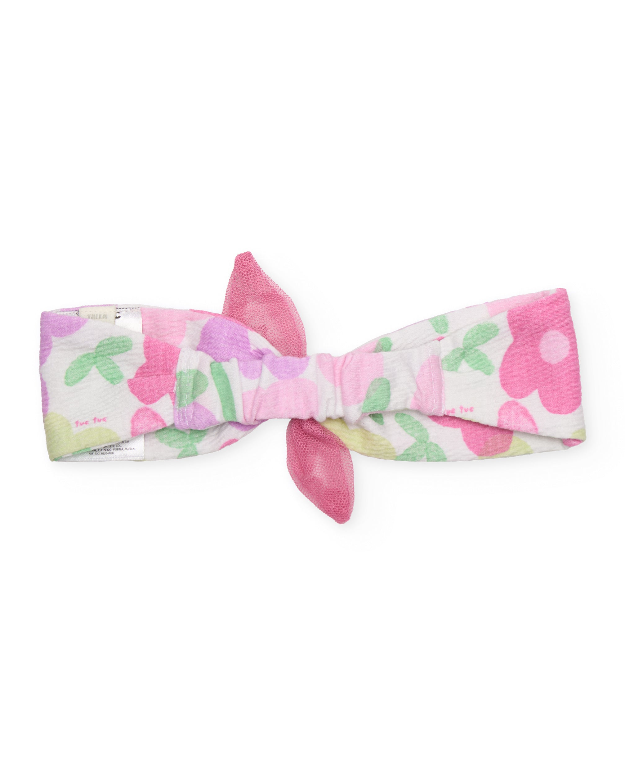 TucTuc Accessori fascia neonato bambina rosa nodo floreale